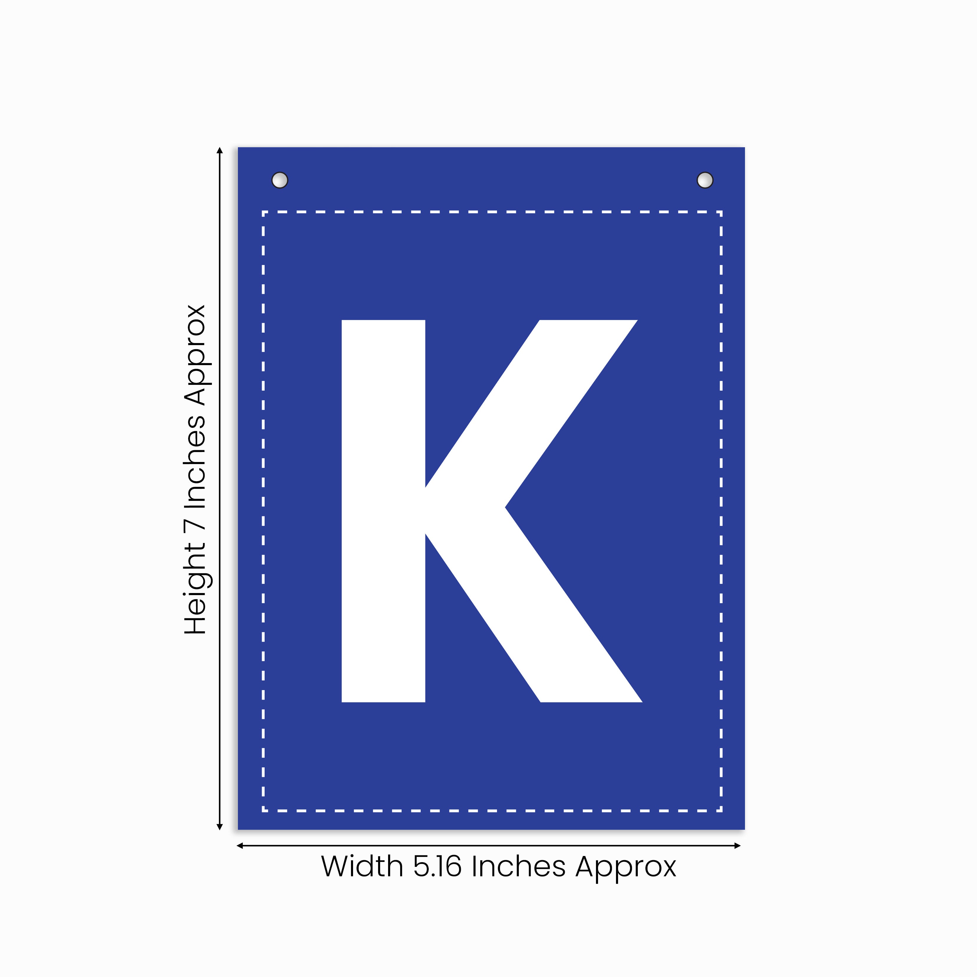 Make Your Own Banner Rainbow Alphabet K 7 x 5.16inch 1pc IB