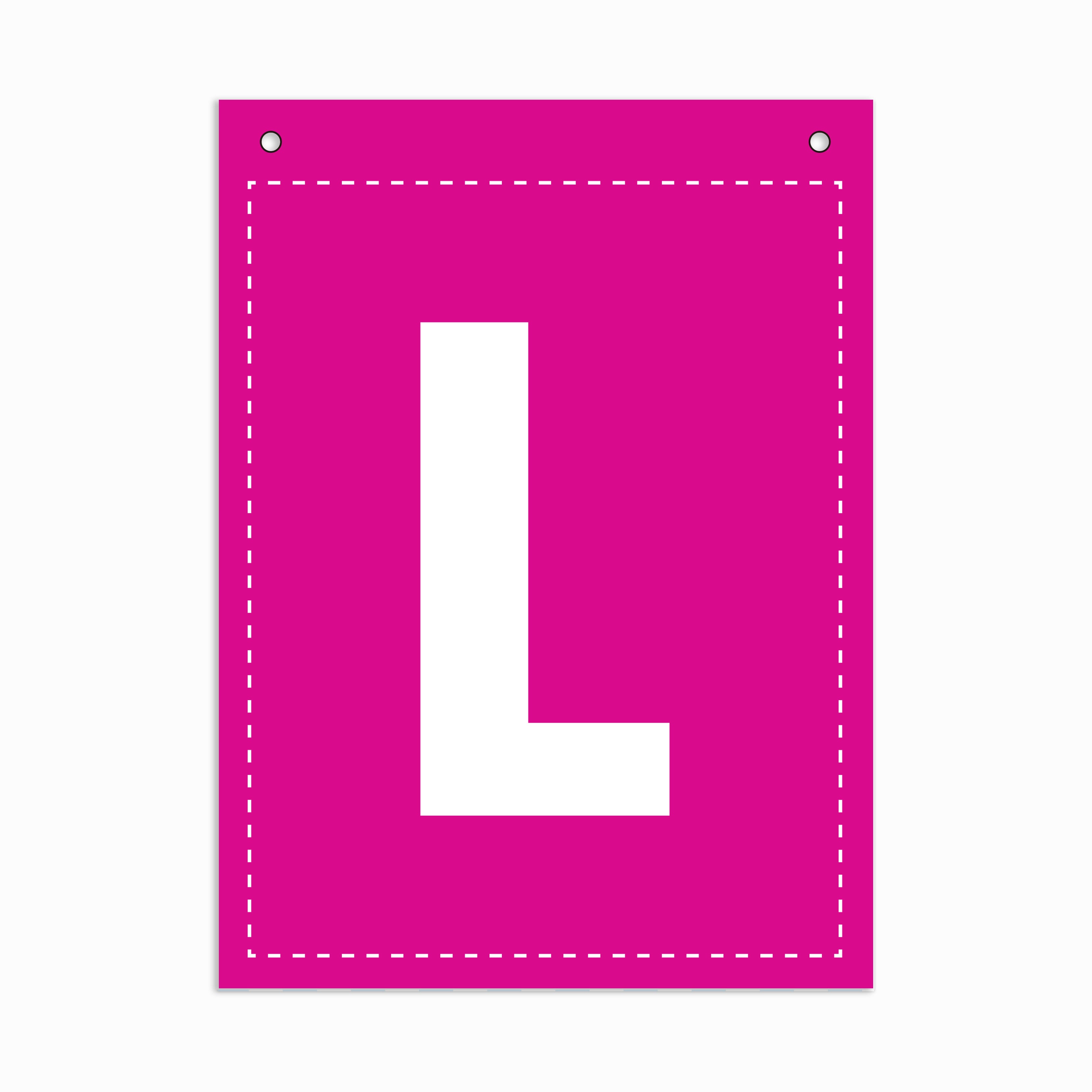 Make Your Own Banner Rainbow Alphabet L 7 x 5.16inch 1pc IB