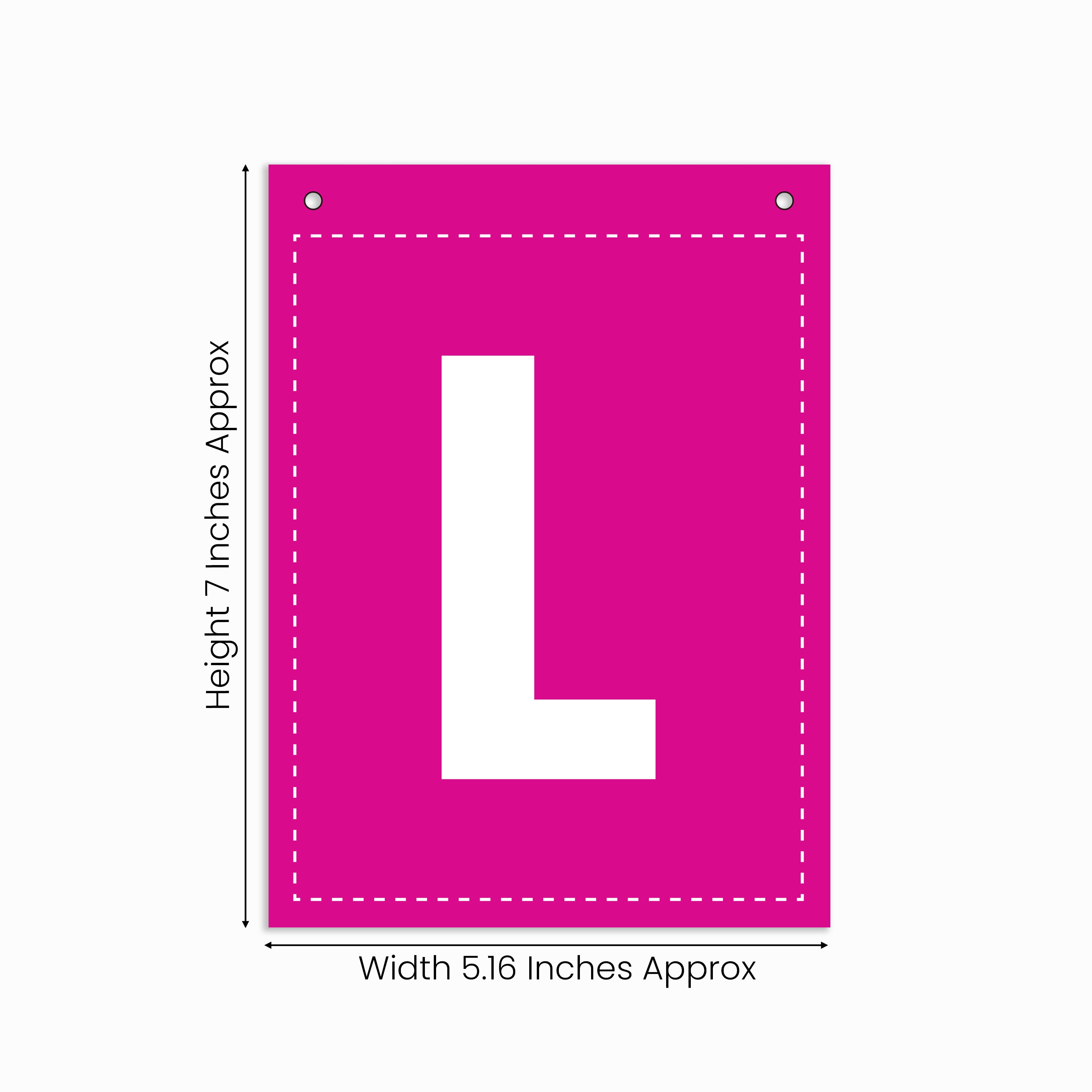 Make Your Own Banner Rainbow Alphabet L 7 x 5.16inch 1pc IB