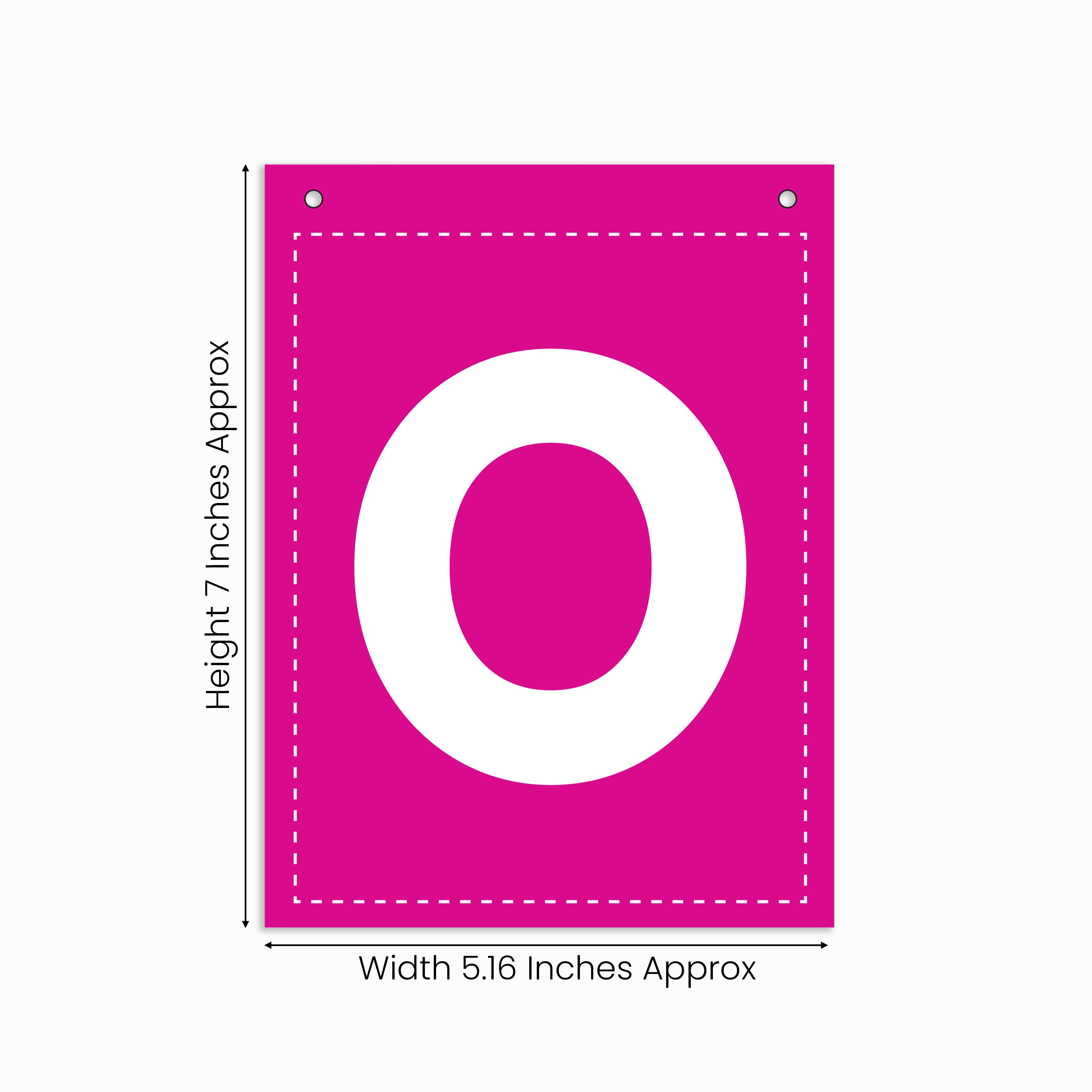 Make Your Own Banner Rainbow Alphabet O size 7 x 5.16inch 1pc IB