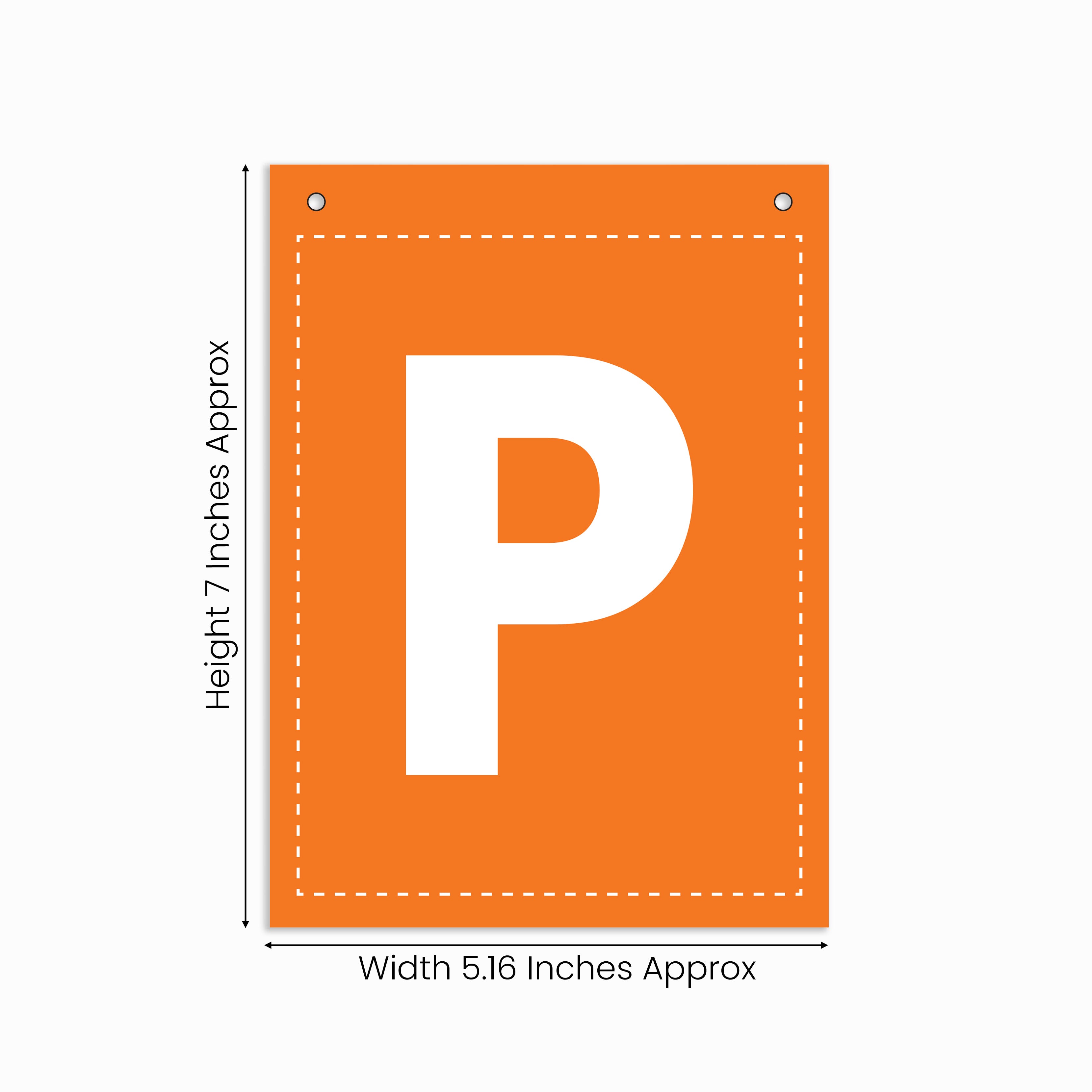 Make Your Own Banner Rainbow Alphabet P size 7 x 5.16inch 1pc IB