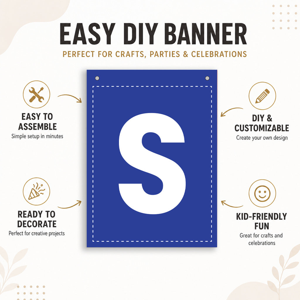 Make Your Own Banner Rainbow Alphabet S 7 x 5.16inch 1pc IB