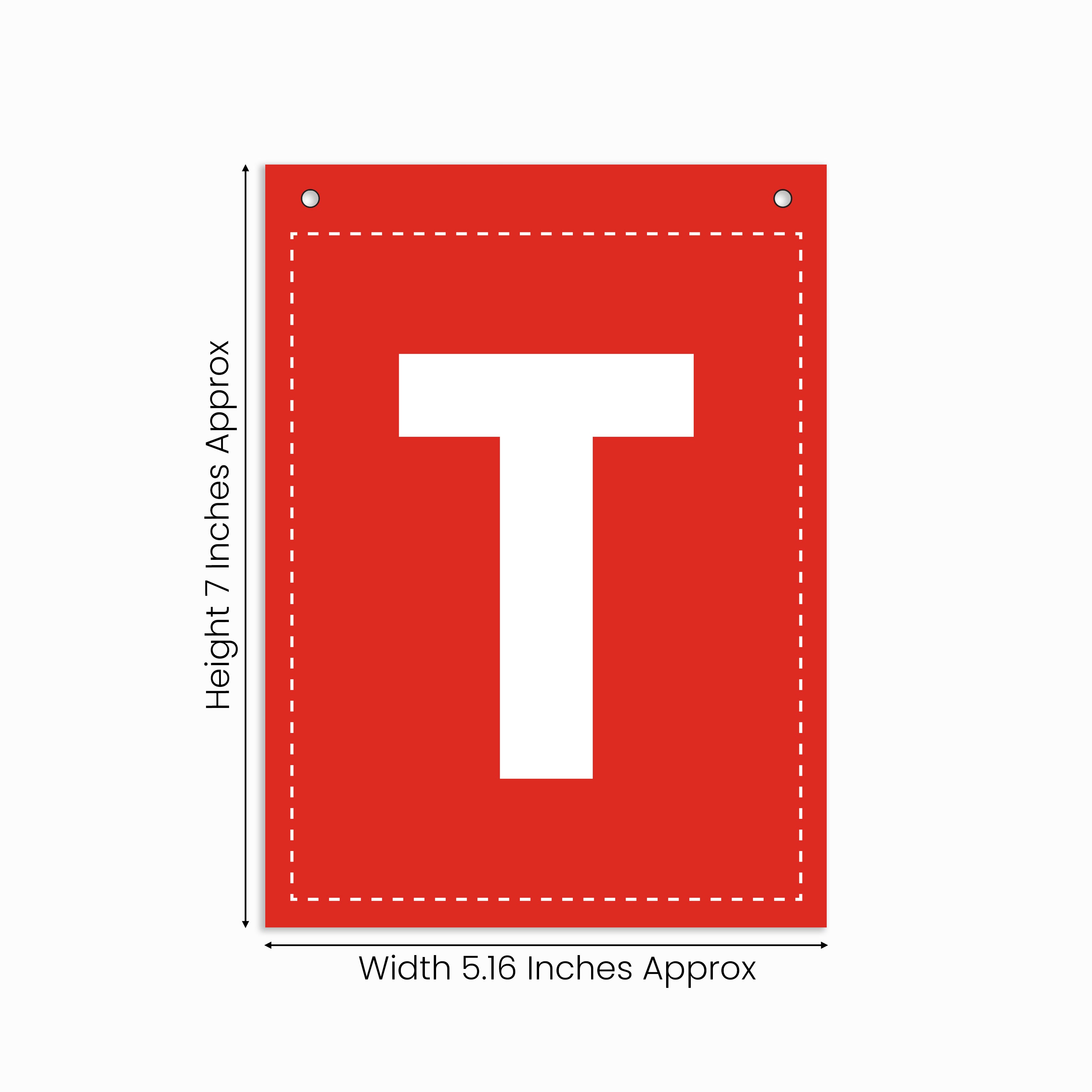 Make Your Own Banner Rainbow Alphabet T size 7 x 5.16inch 1pc IB
