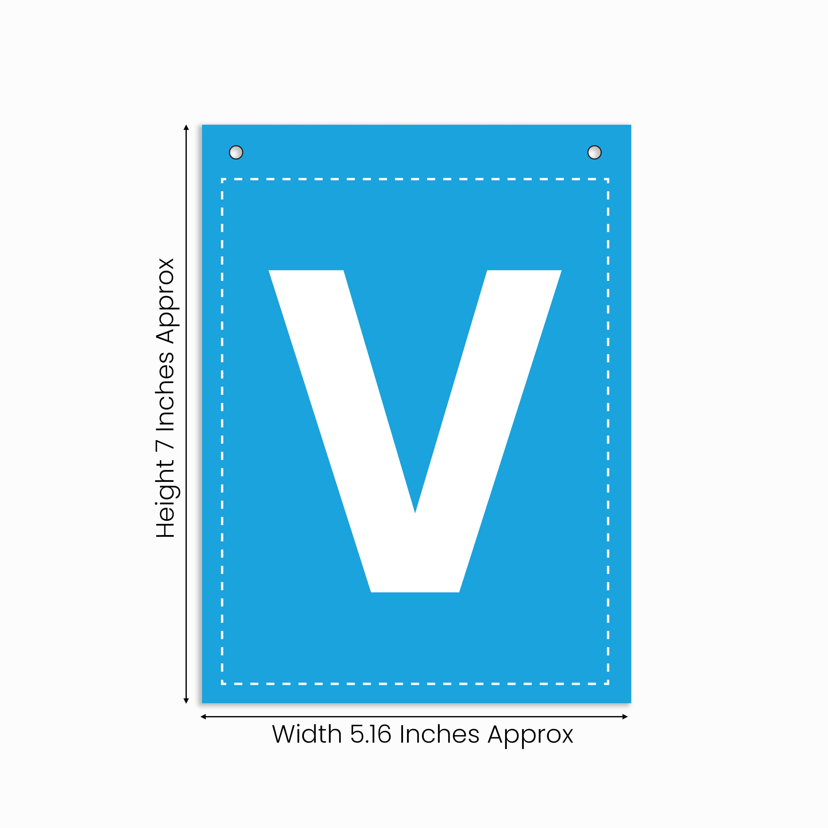 Make Your Own Banner Rainbow Alphabet V 7 x 5.16inch 1pc IB
