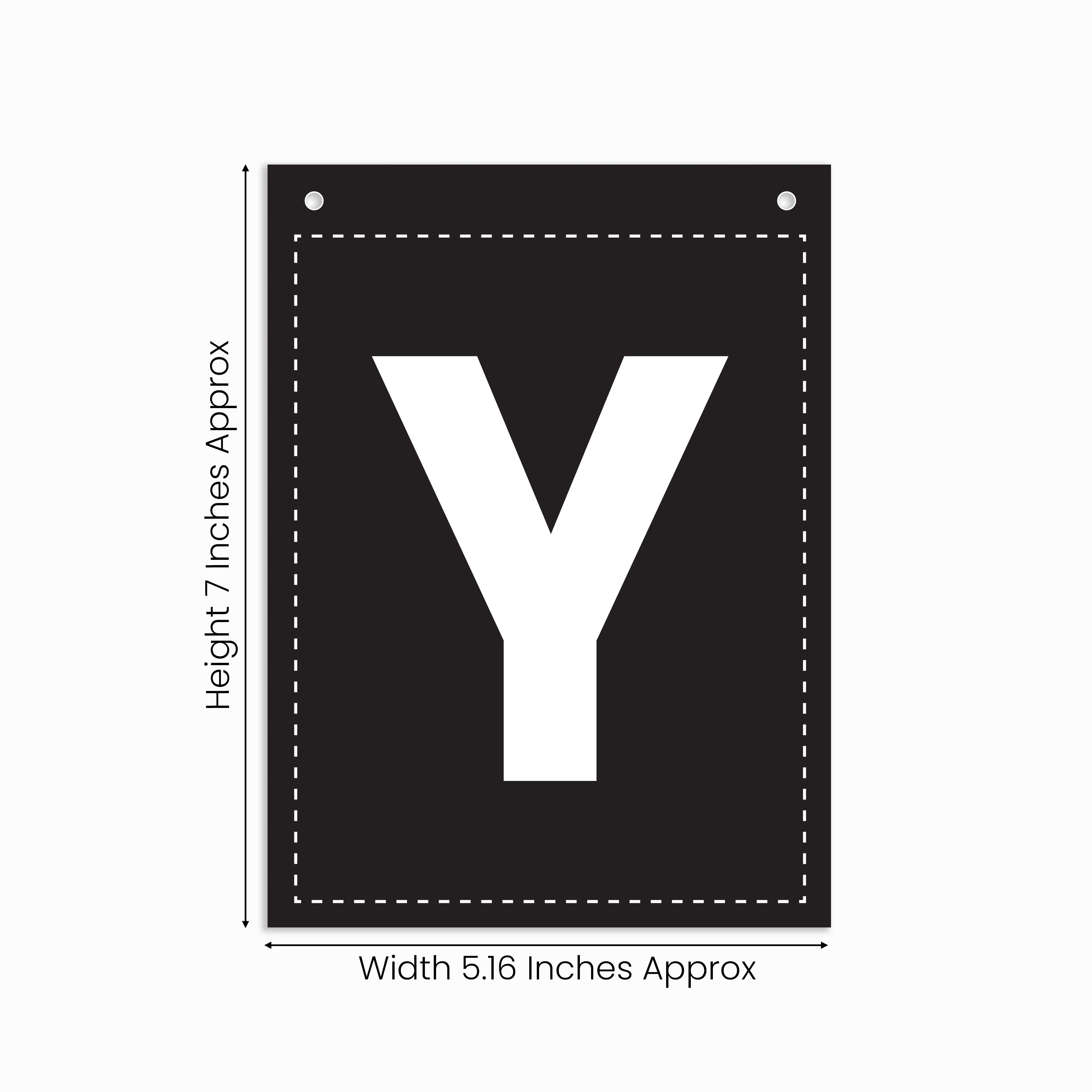 Make Your Own Banner Rainbow Alphabet Y size 7 x 5.16inch 1pc IB
