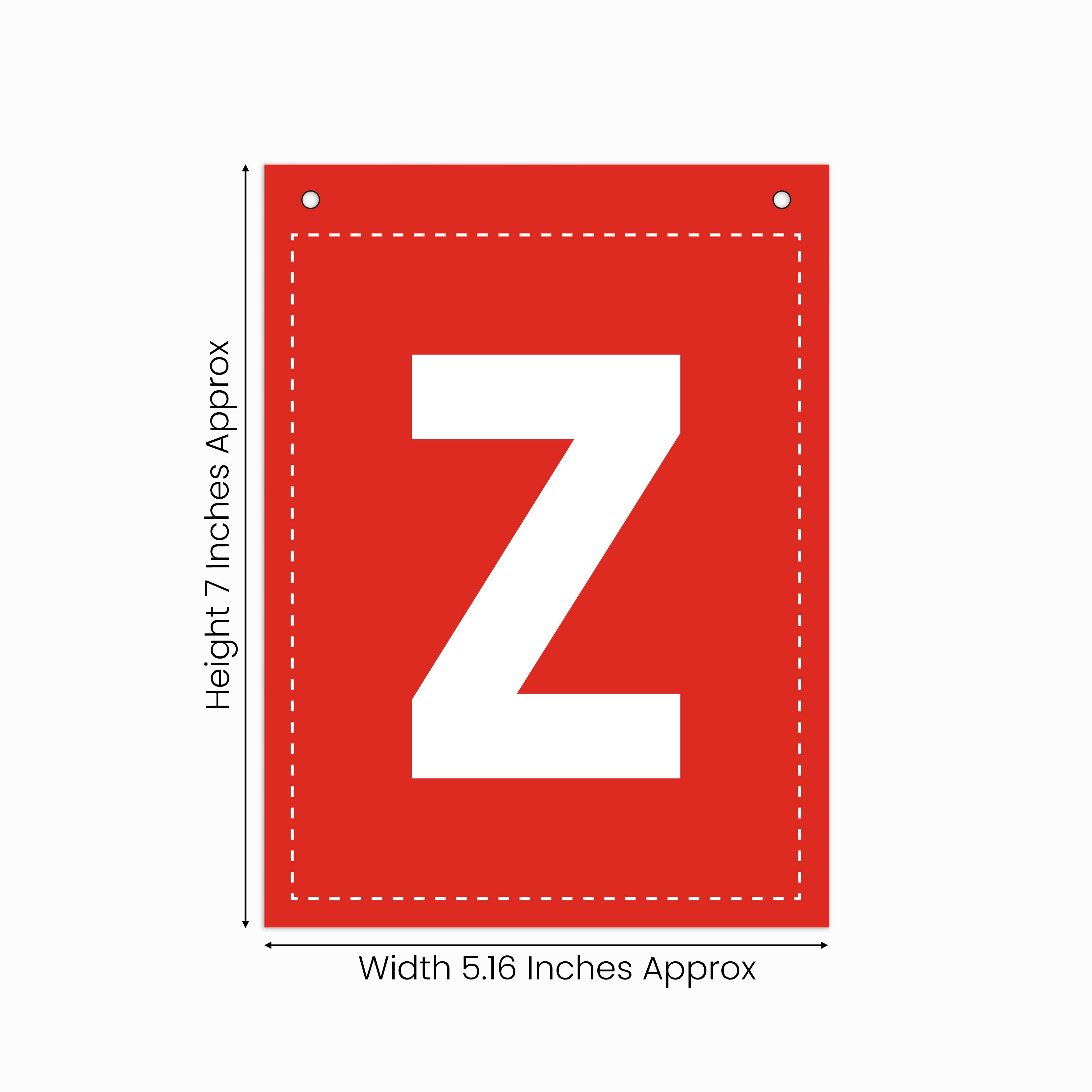 Make Your Own Banner Rainbow Alphabet Z 7 x 5.16inch 1pc IB