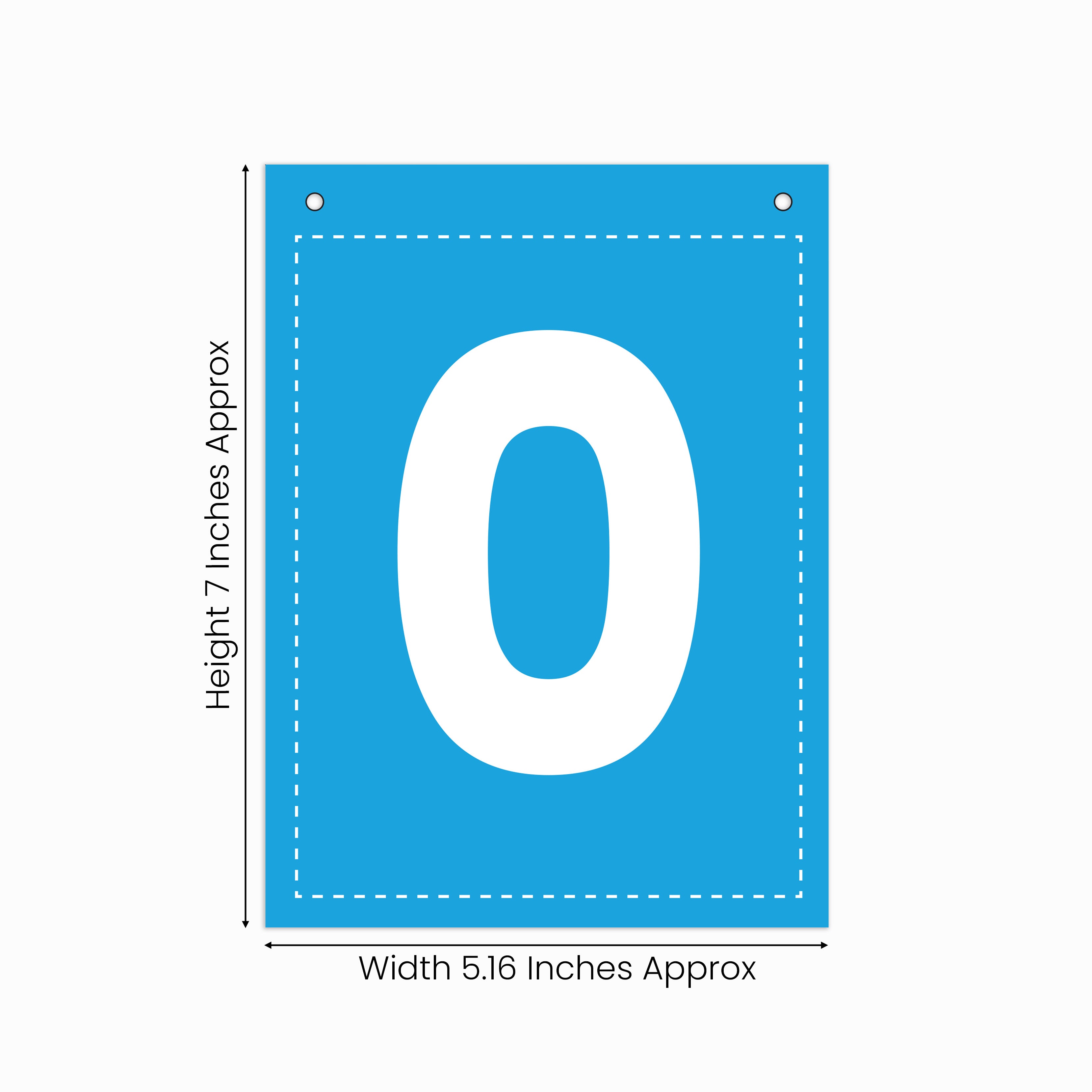 Make Your Own Banner Rainbow Number 0 size 7 x 5.16inch 1pc IB