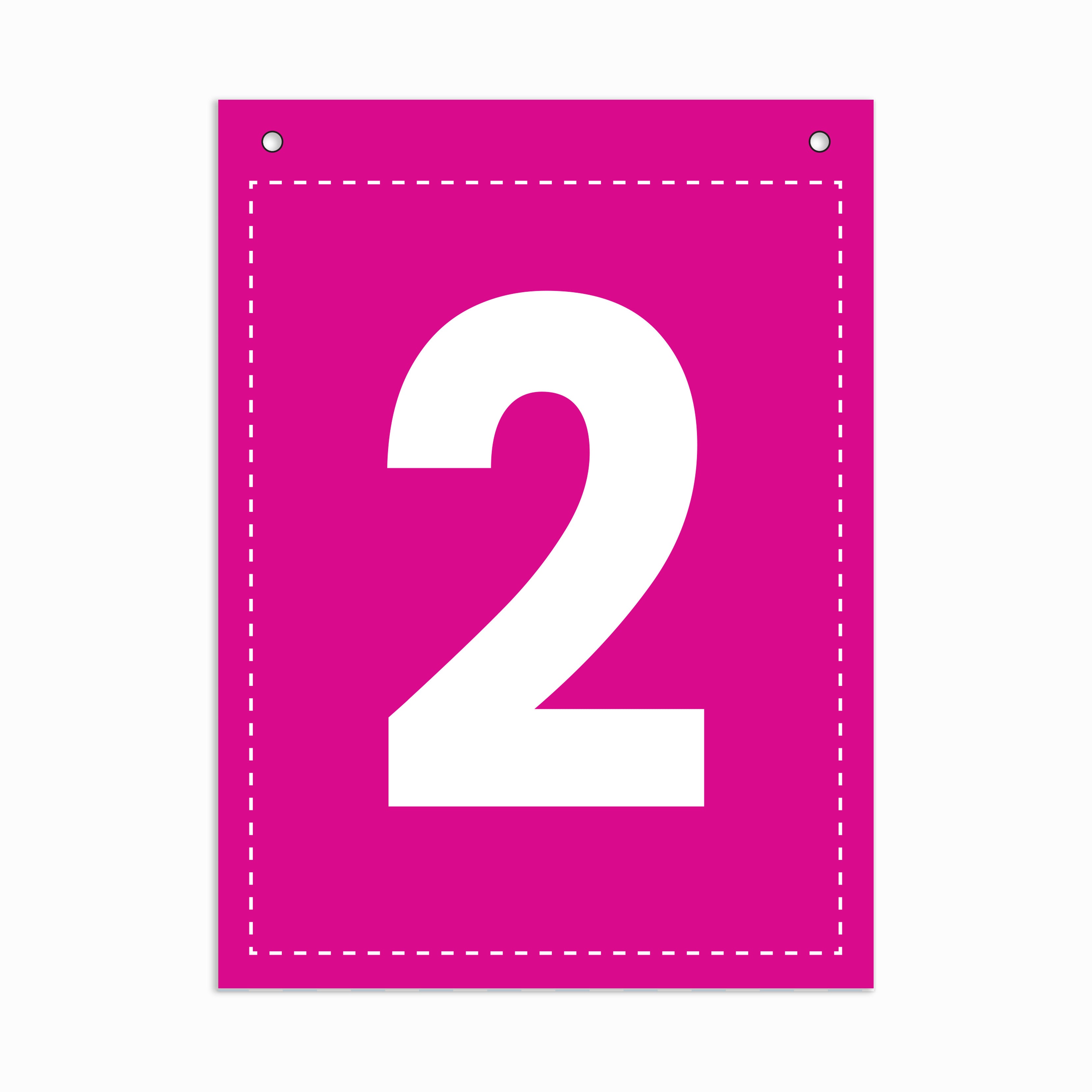 Make Your Own Banner Rainbow Number 2 size 7 x 5.16inch 1pc IB