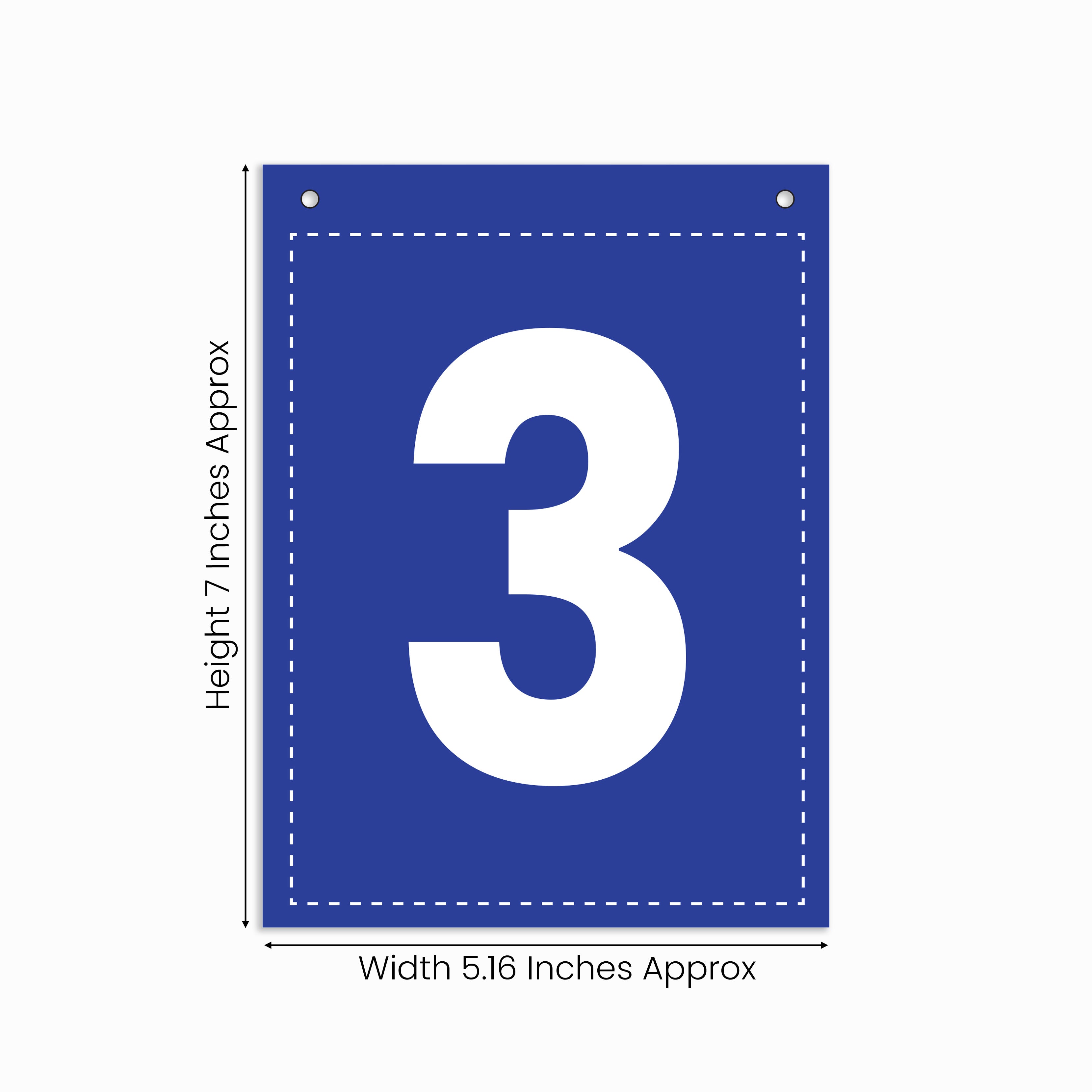 Make Your Own Banner Rainbow Number 3 size 7 x 5.16inch 1pc IB