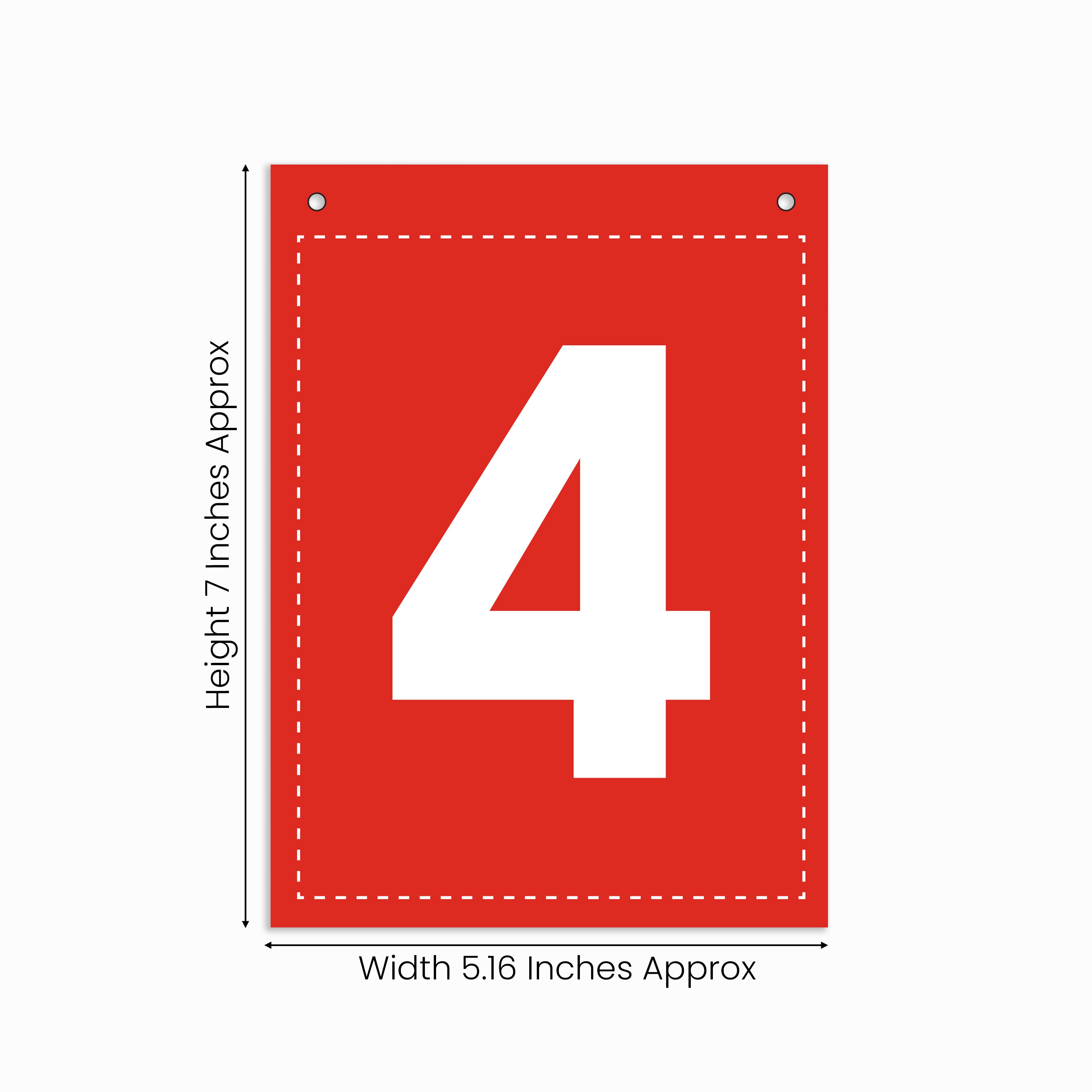 Make Your Own Banner Rainbow Number 4 size 7 x 5.16inch 1pc IB