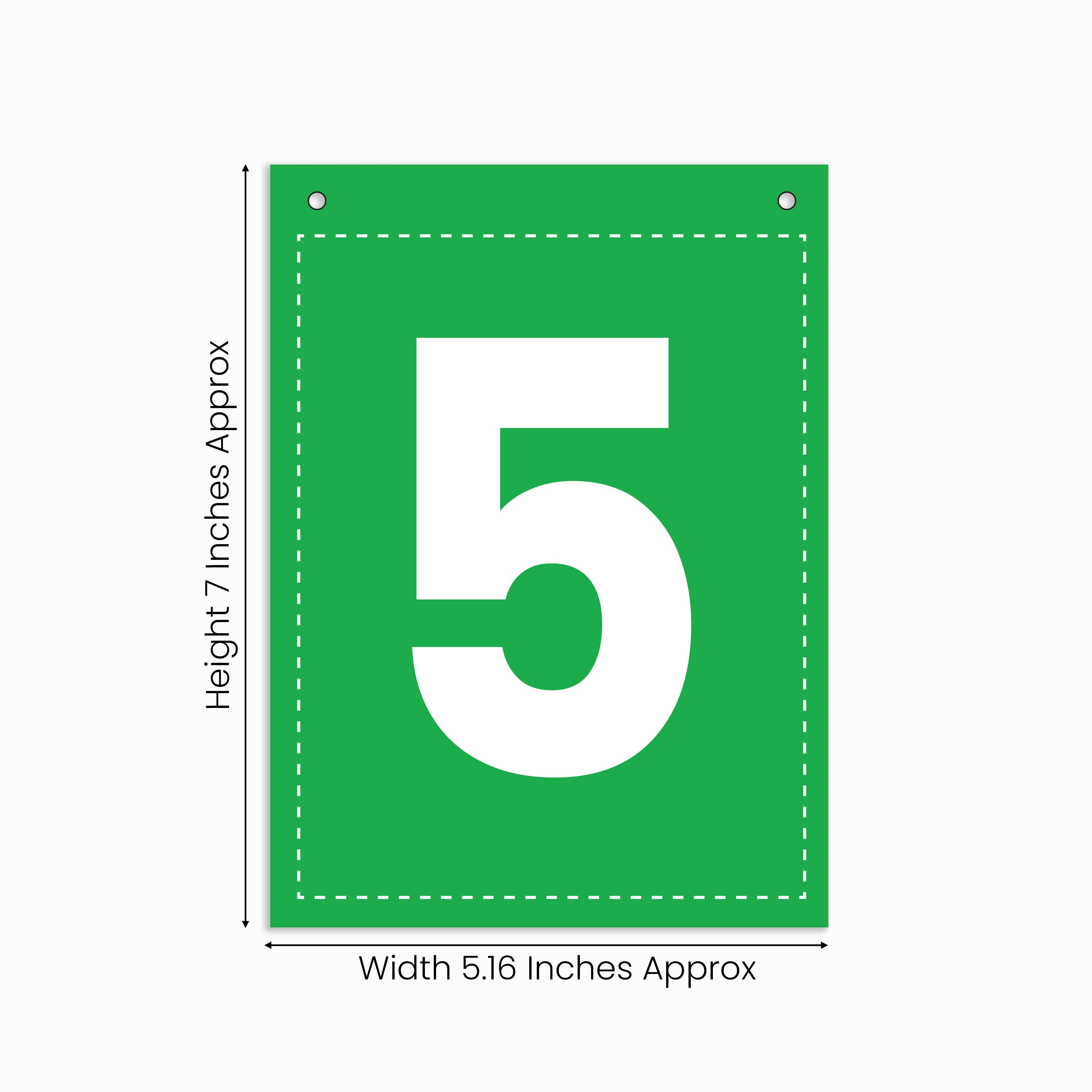 Make Your Own Banner Rainbow Number 5 size 7 x 5.16inch 1pc IB