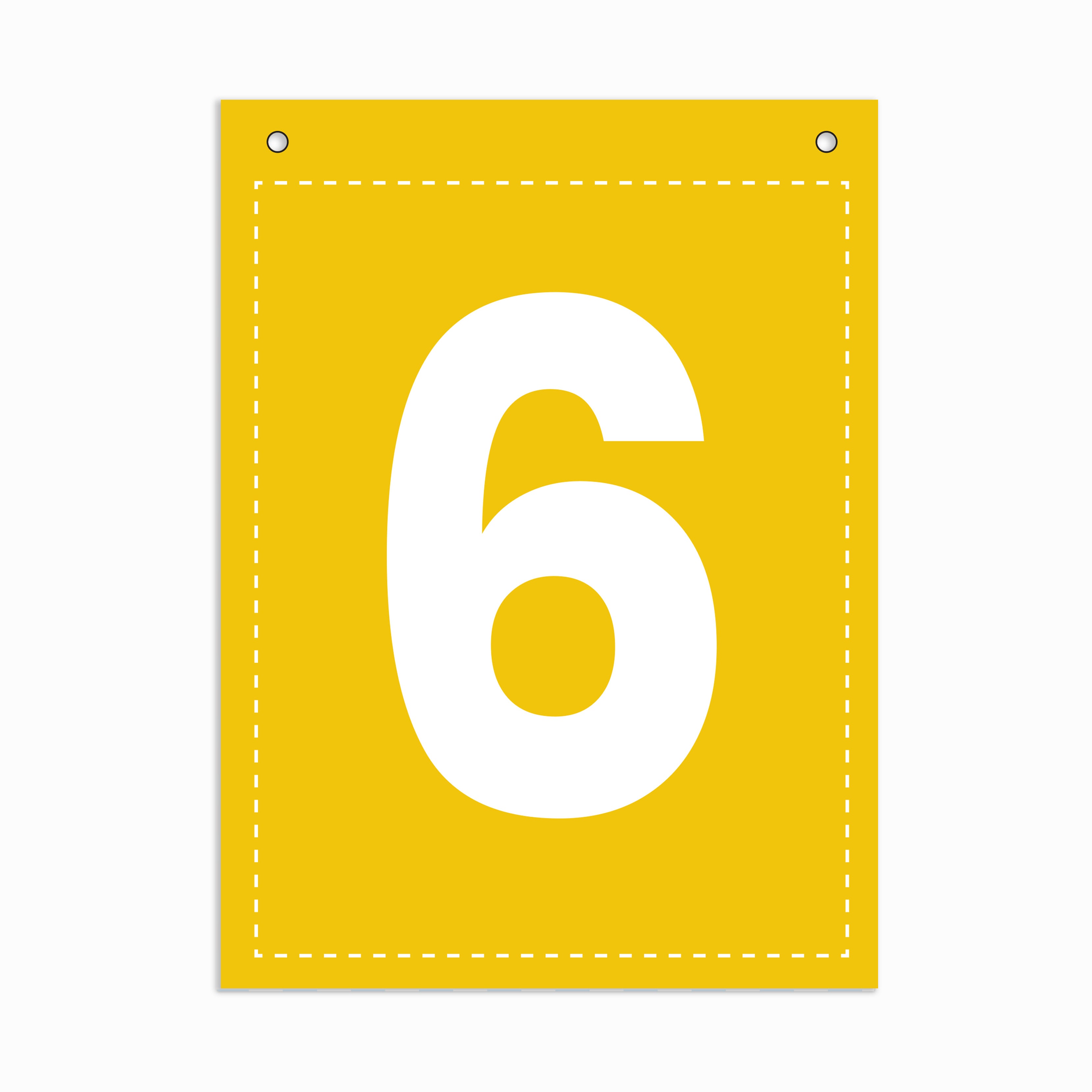 Make Your Own Banner Rainbow Number 6 size 7 x 5.16inch 1pc IB