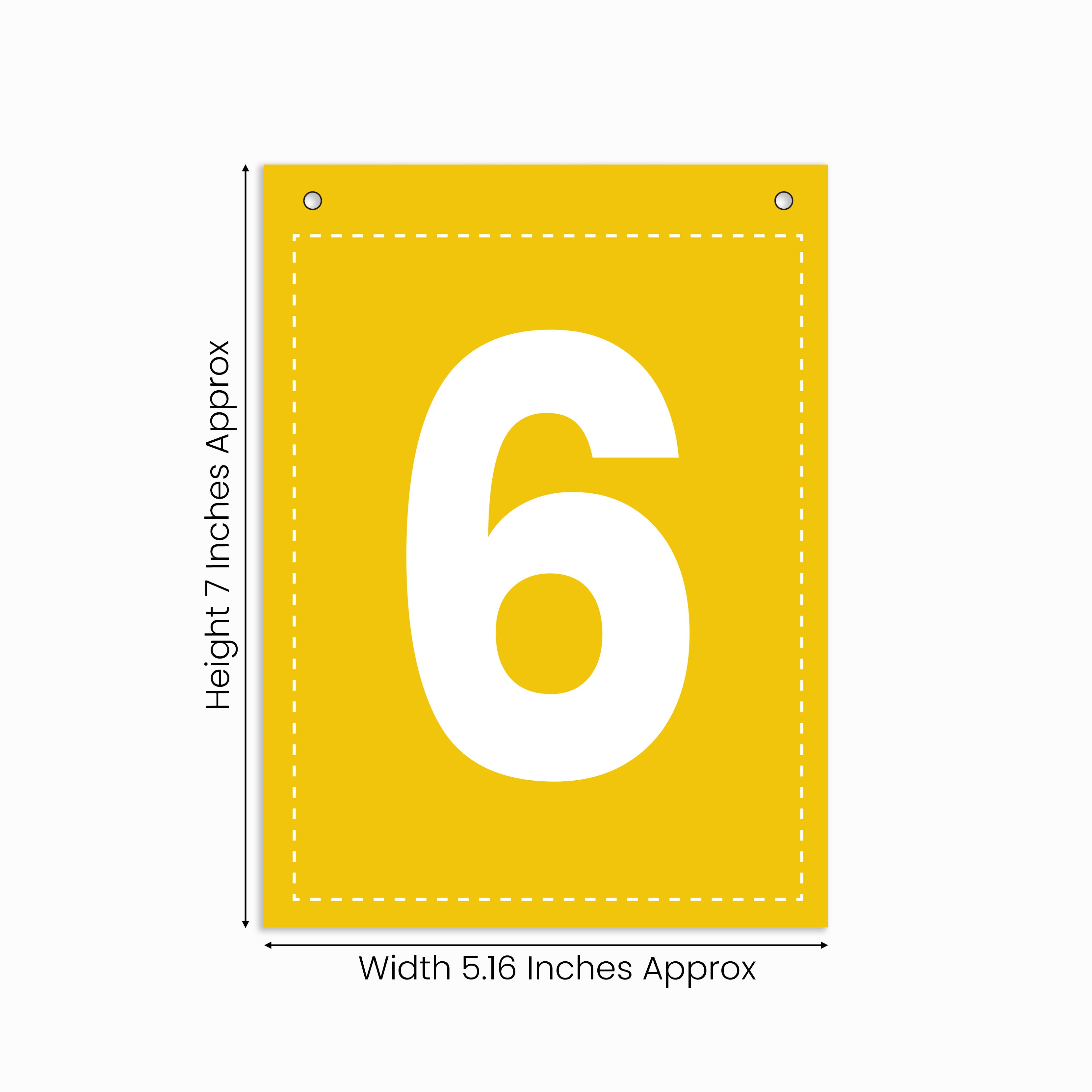 Make Your Own Banner Rainbow Number 6 size 7 x 5.16inch 1pc IB