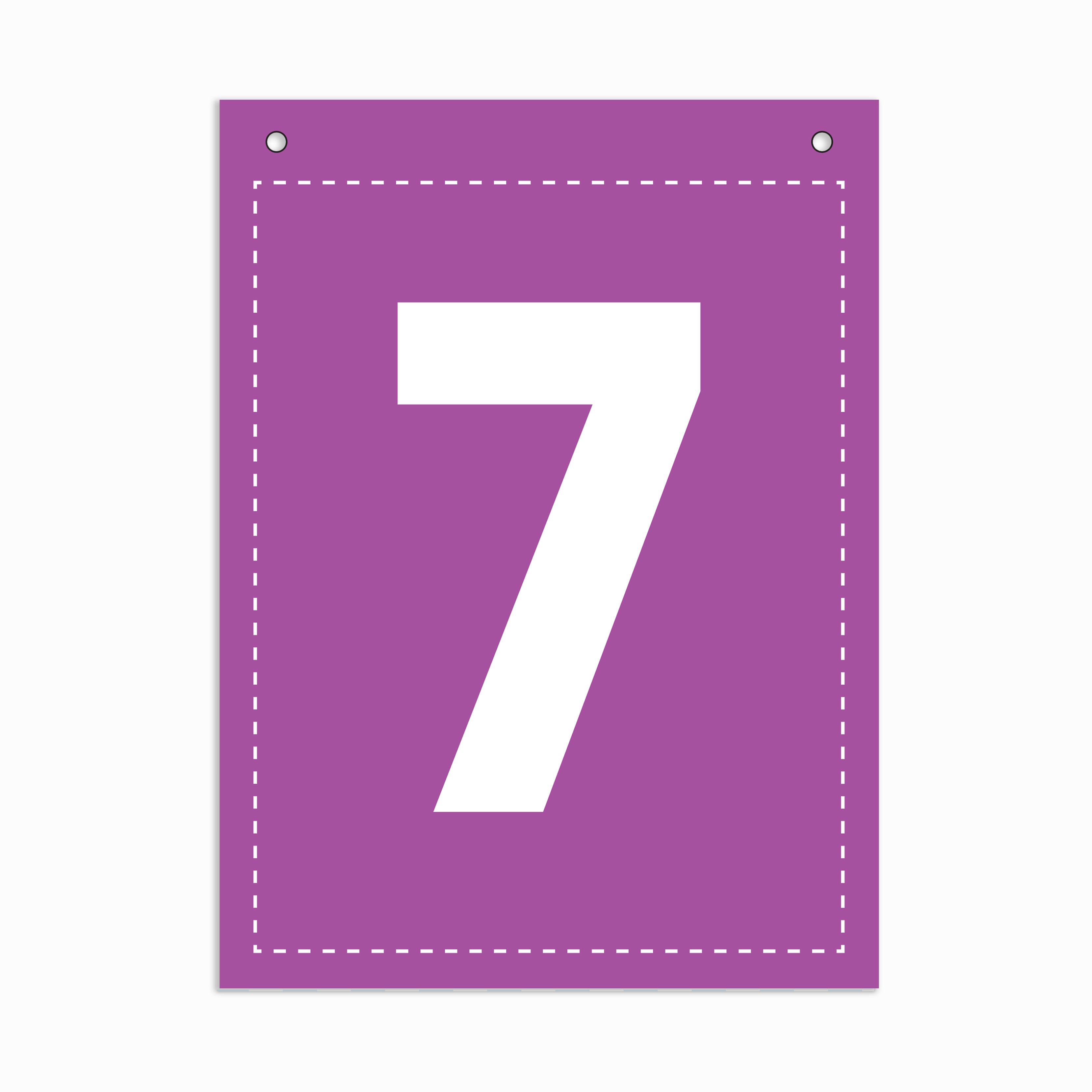 Make Your Own Banner Rainbow Number 7 size 7 x 5.16inch 1pc IB