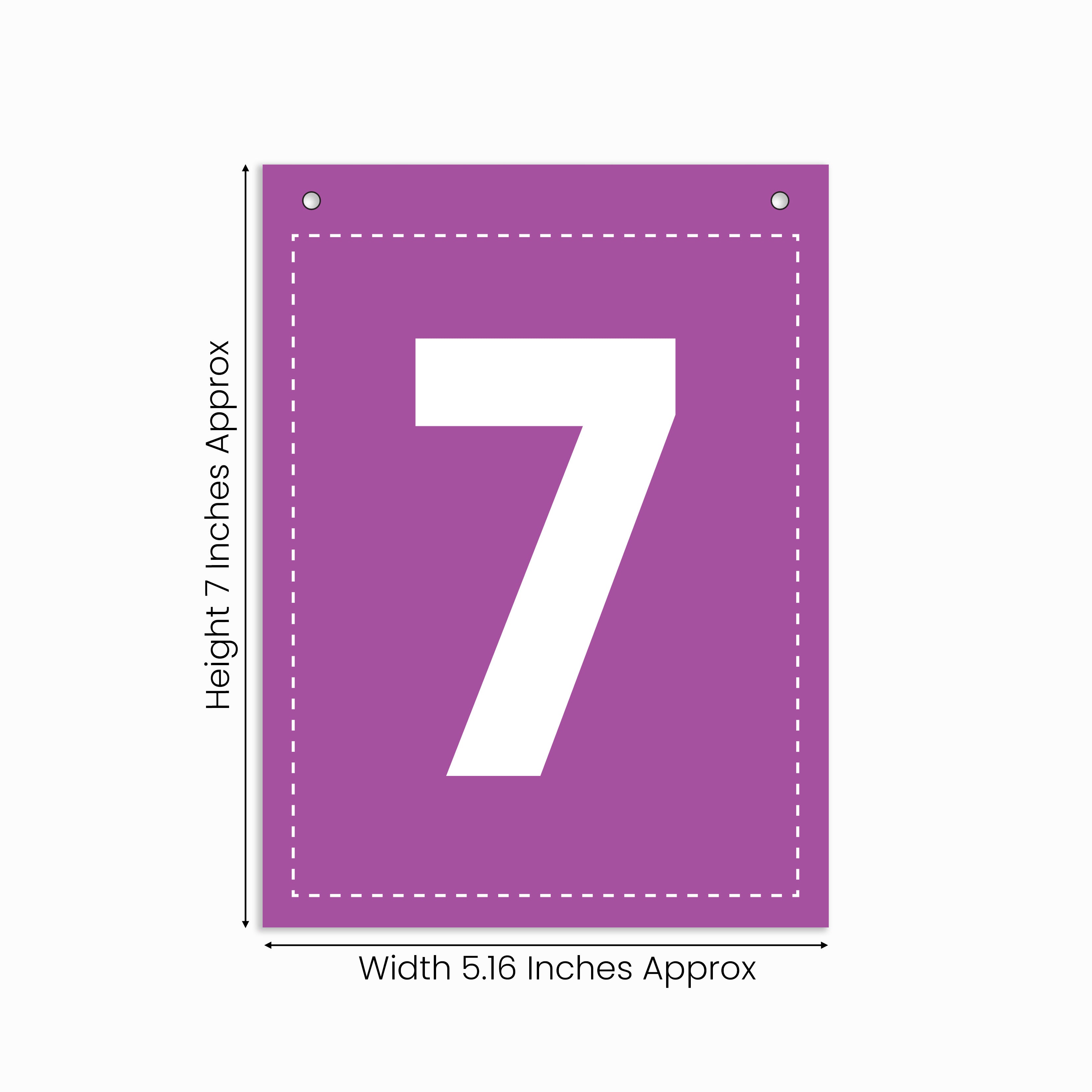 Make Your Own Banner Rainbow Number 7 size 7 x 5.16inch 1pc IB