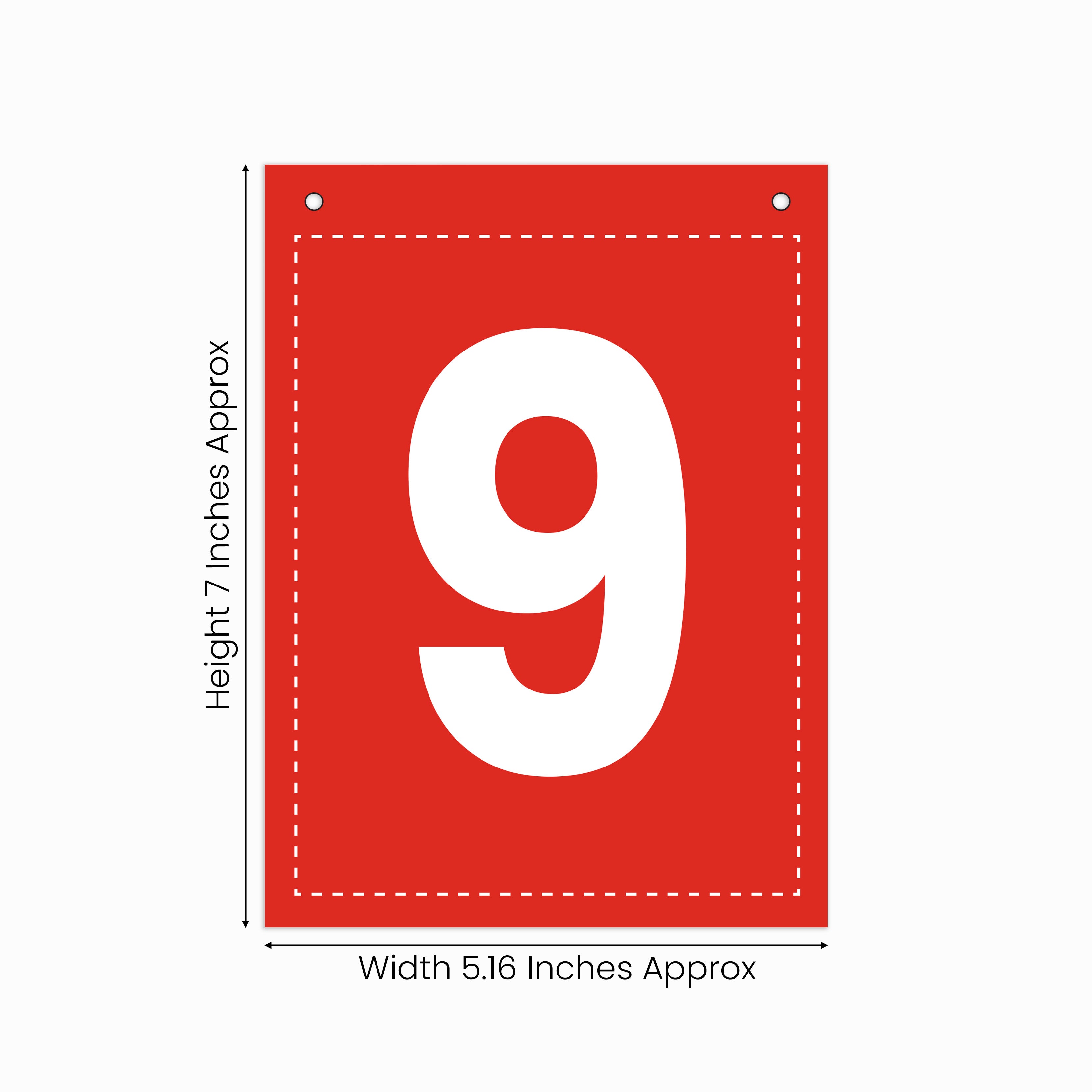 Make Your Own Banner Rainbow Number 9 size 7 x 5.16inch 1pc IB