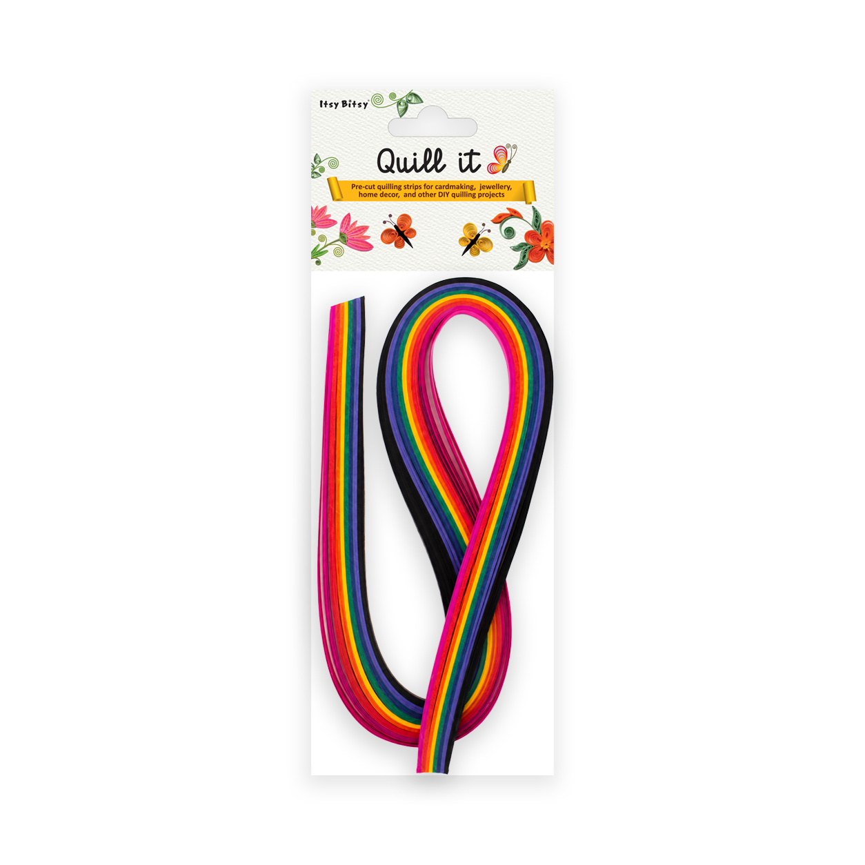 Quilling Strips Bright 6mm 21inch 100Strips