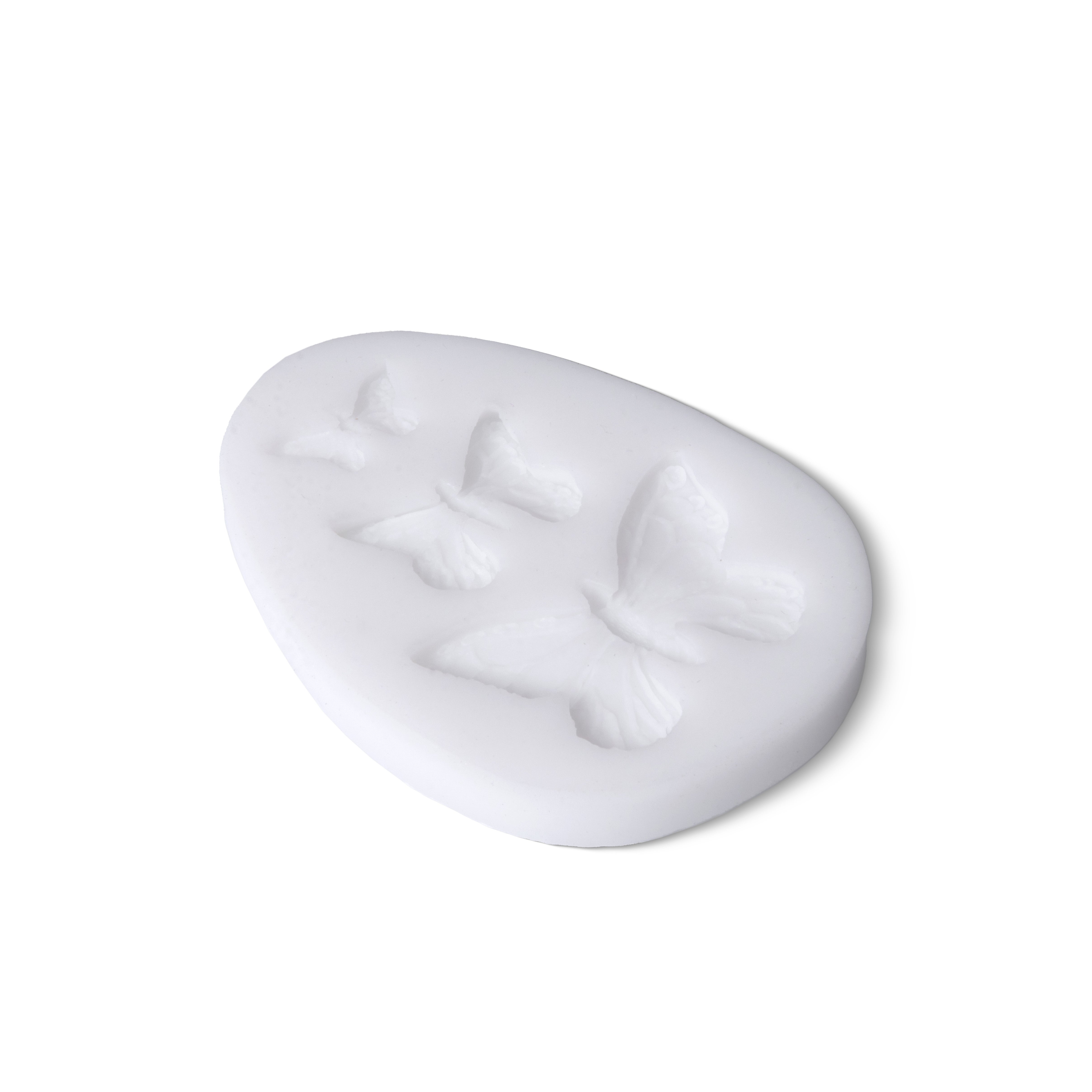 Silicone Mould Butterfly Trio 5.5 X 7.4 D-0.7cm 1pc