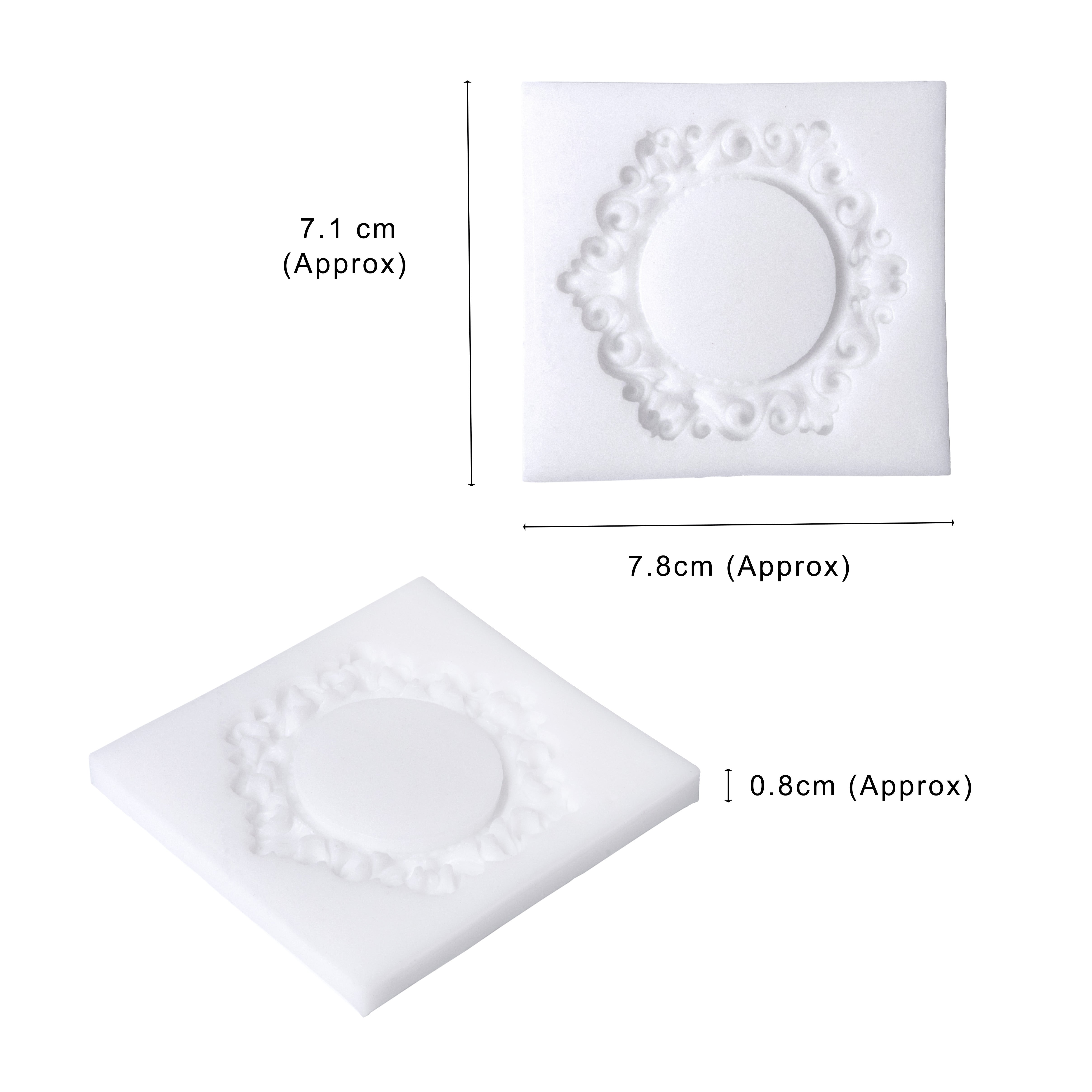 Silicone Mould Swirl Frame 7.8 X 7.1 D-0.8cm 1pc