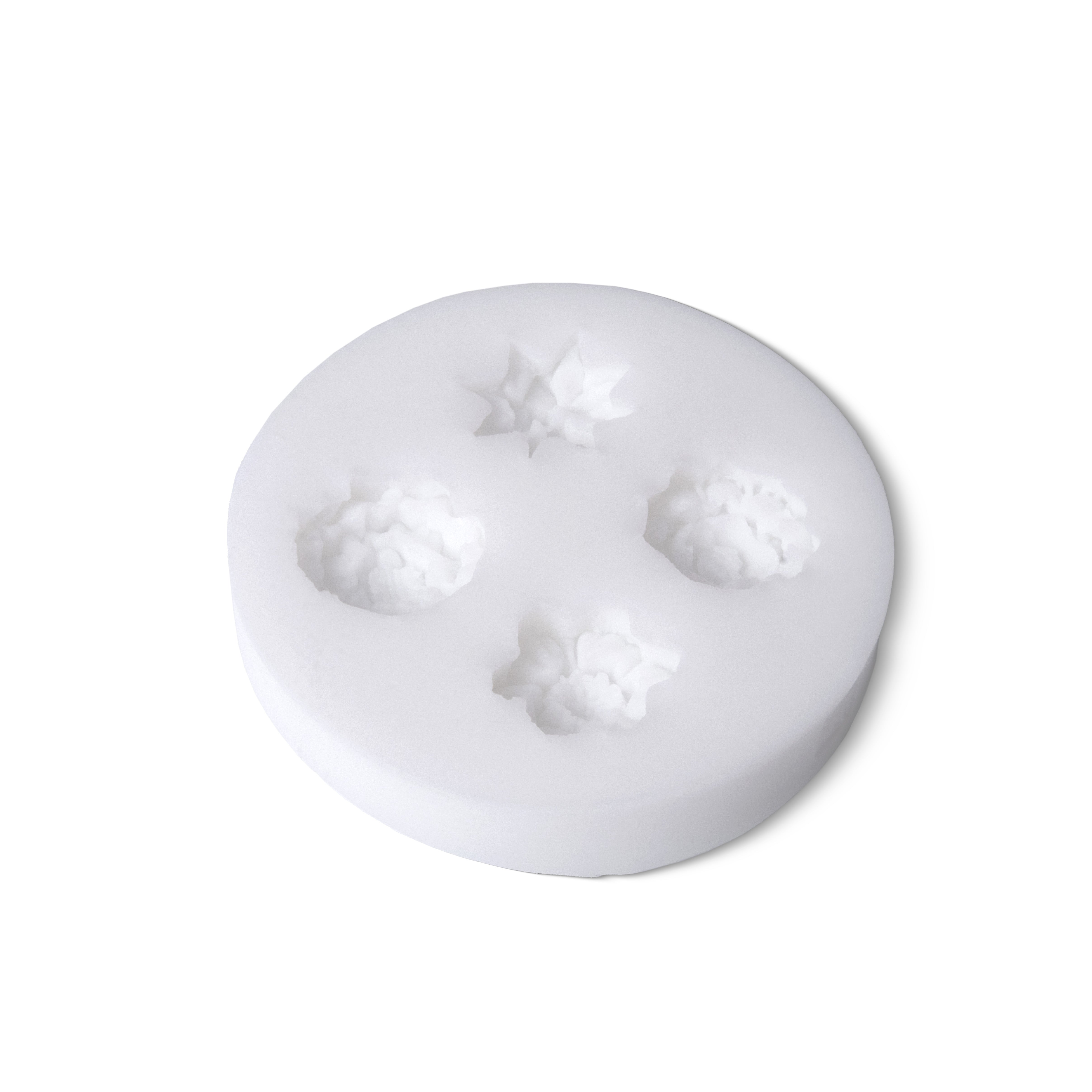 Silicone Mould Floral Mix 7.6 Dia D-1.3cm 1pc