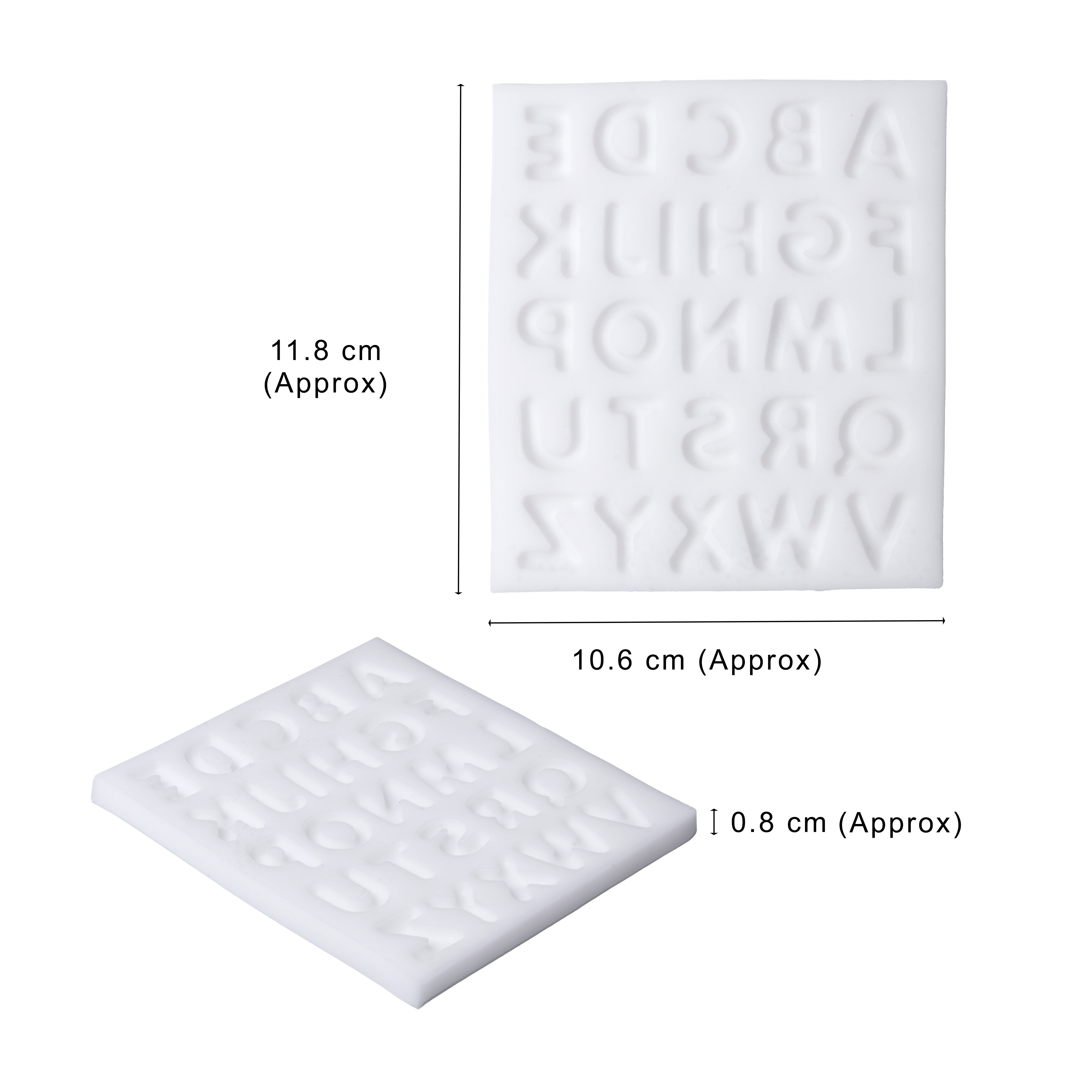 Silicone Mould Capital Letters 11.8 X 10.6 D-0.8cm 1pc