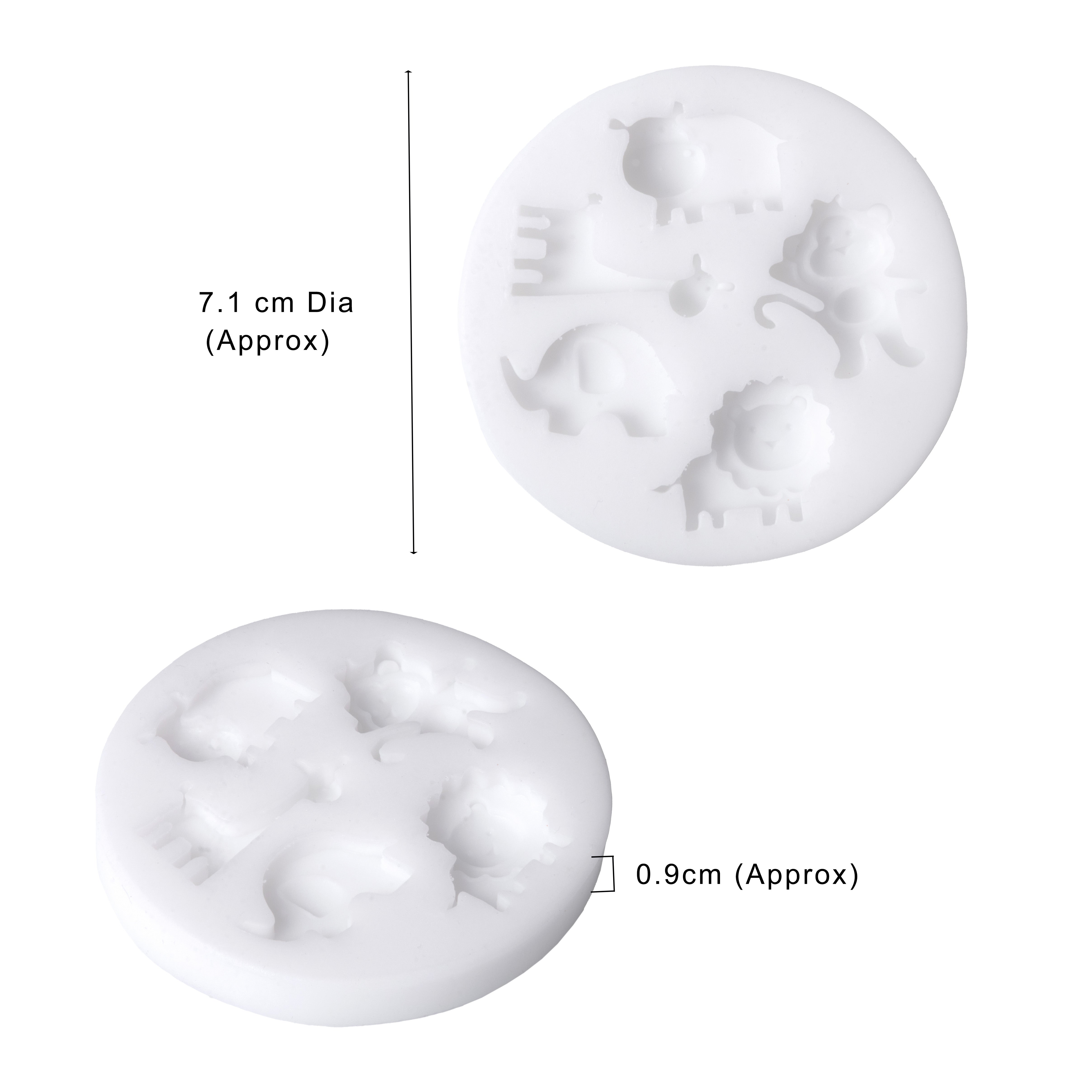 Silicone Mould Wild Animals 7.1 Dia D-1.1cm 1pc