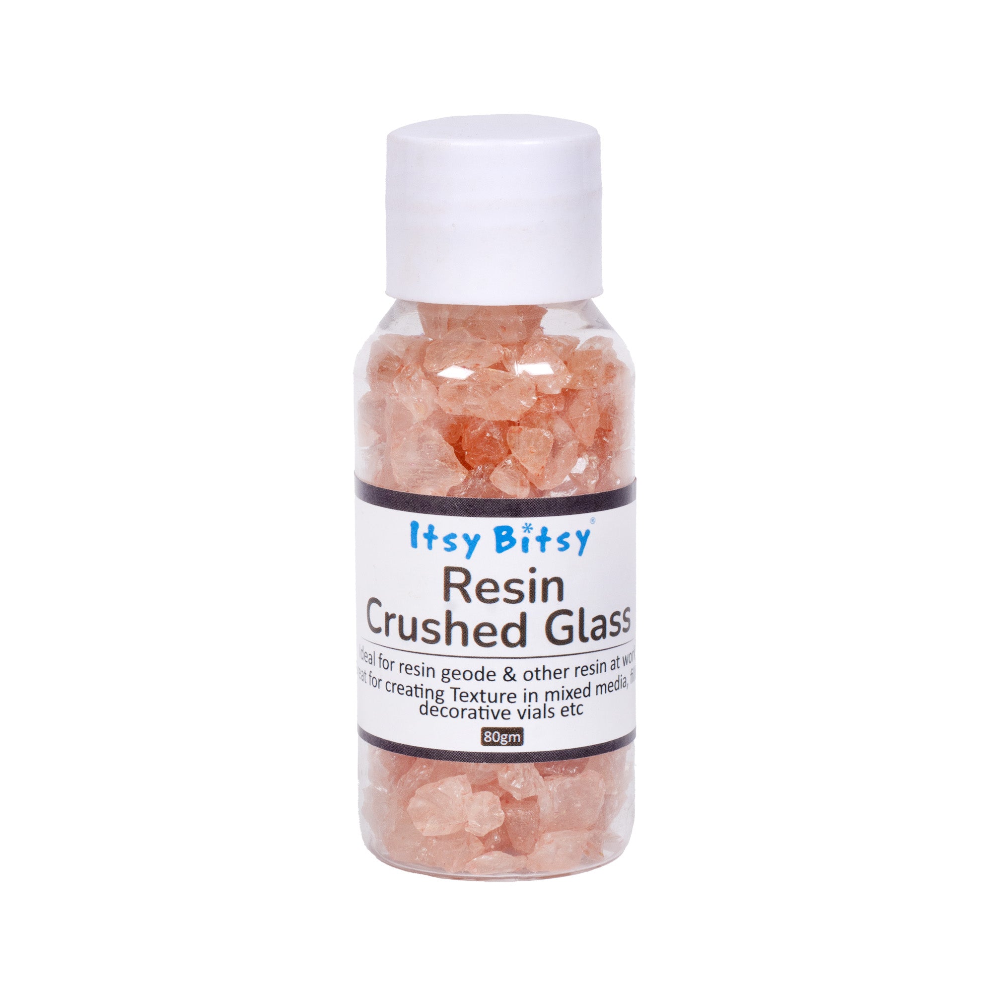 Crushed Glass Coral 6-9mm 80gm Bottle
