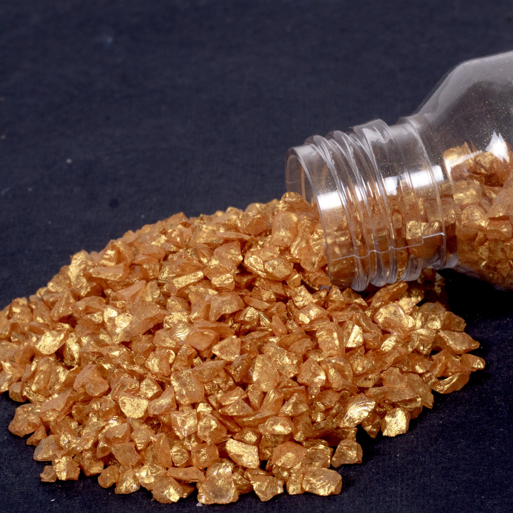 Crushed Glass Golden Yellow 6-9mm 75gm Bottle