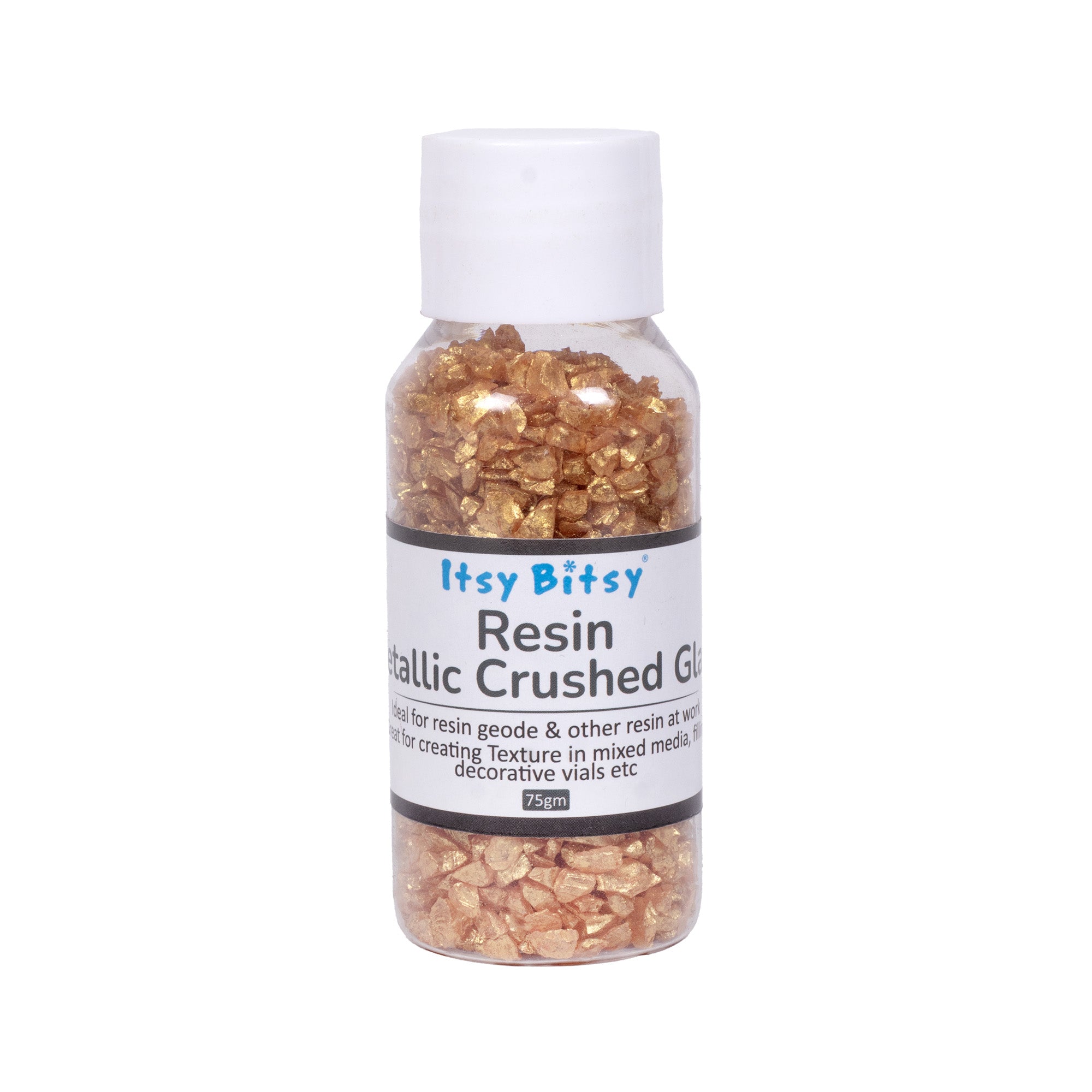 Crushed Glass Golden Yellow 6-9mm 75gm Bottle