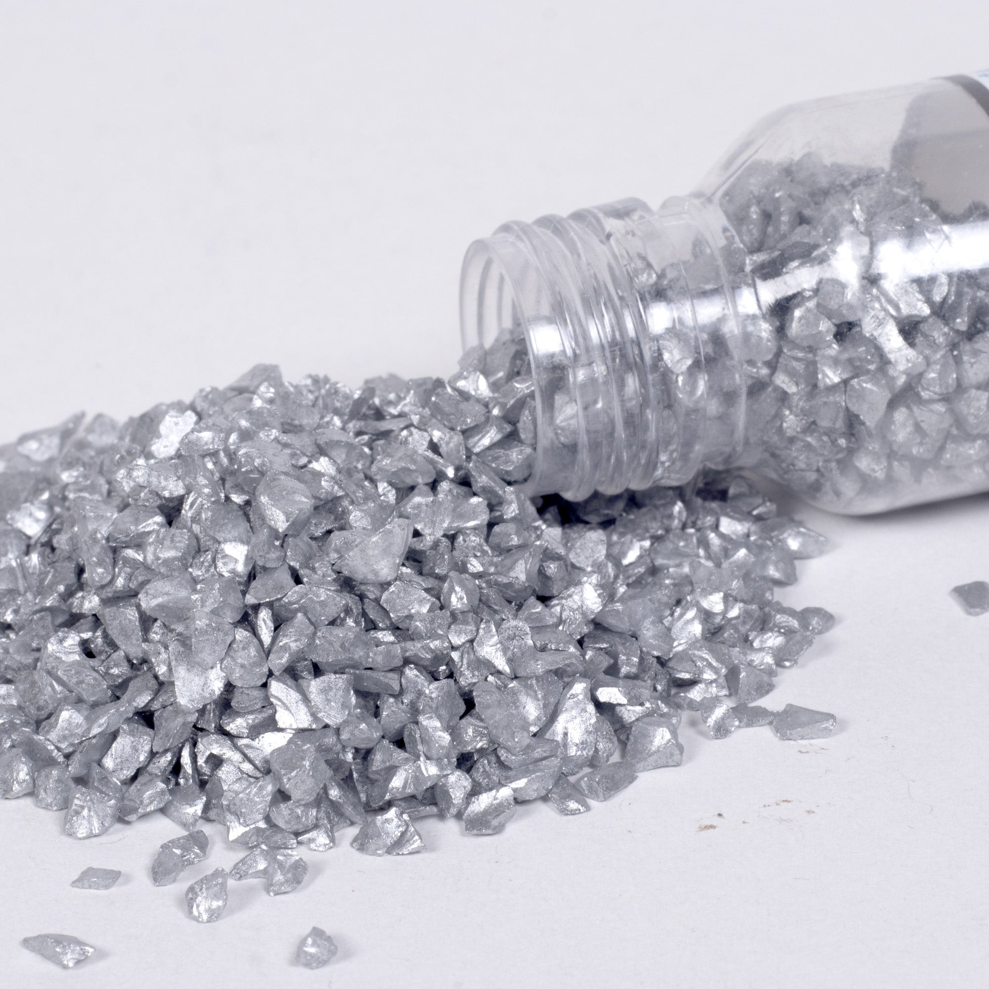 Crushed Glass Metallic Grey 6-9mm 75gm Bottle