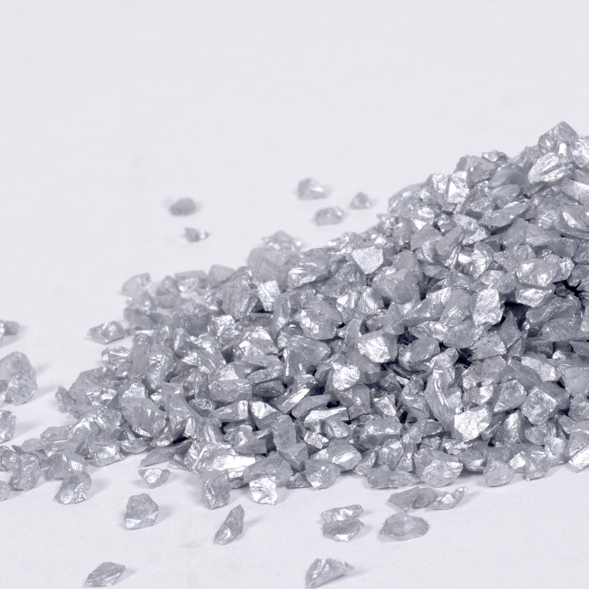 Crushed Glass Metallic Grey 6-9mm 75gm Bottle
