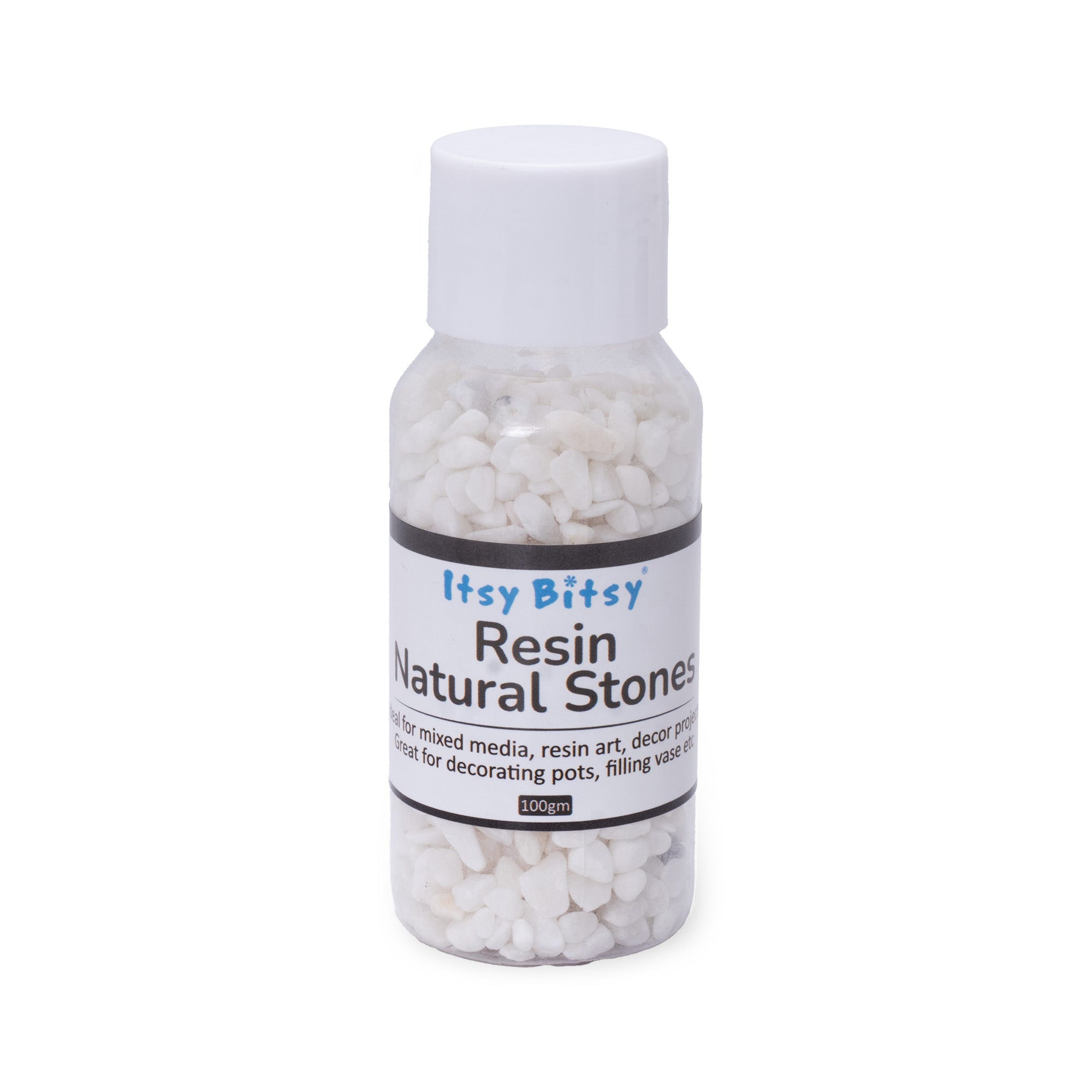 Natural Stone Chips White 3-5mm 100gm Bottle