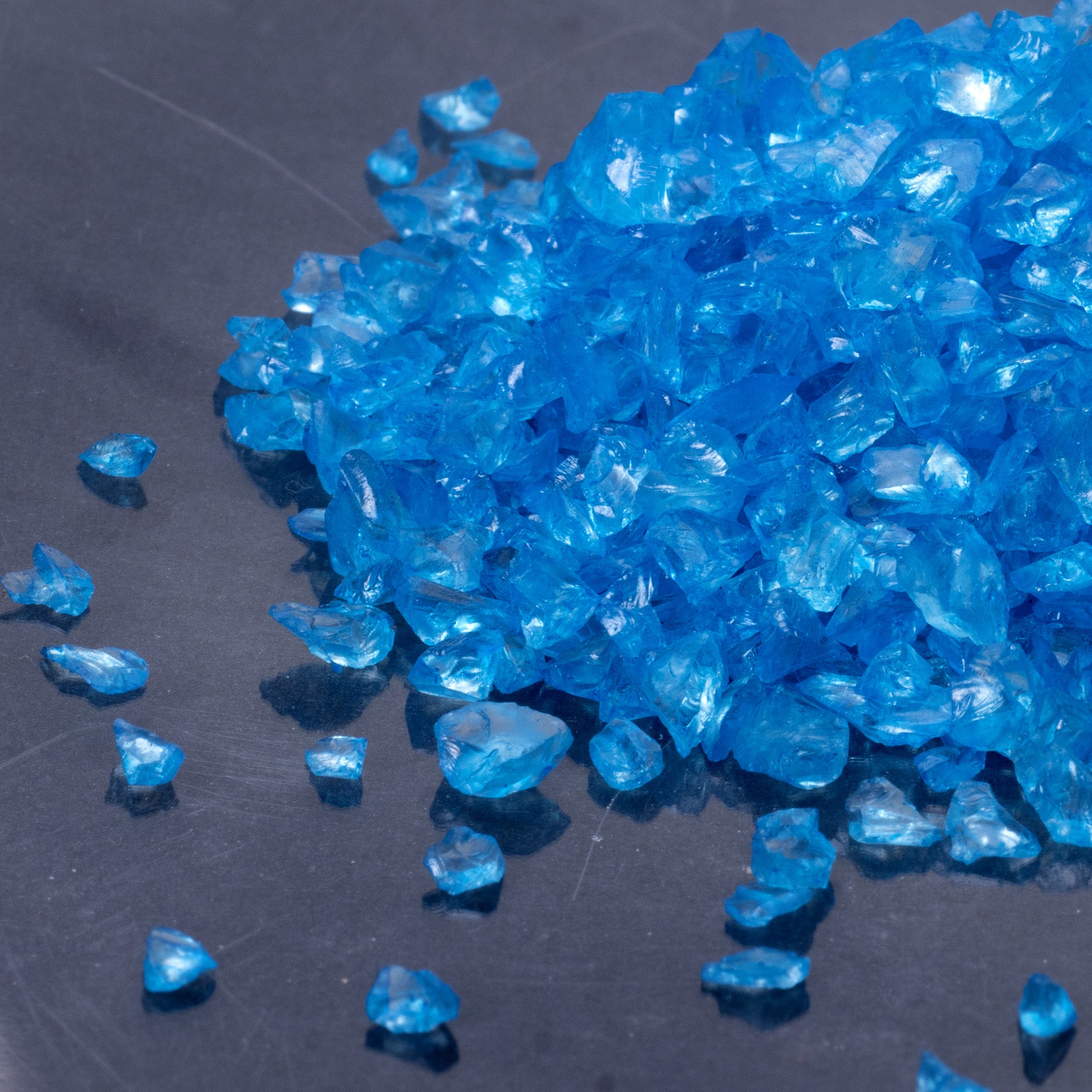 Crushed Glass Blue 2-3mm 80gm Bottle