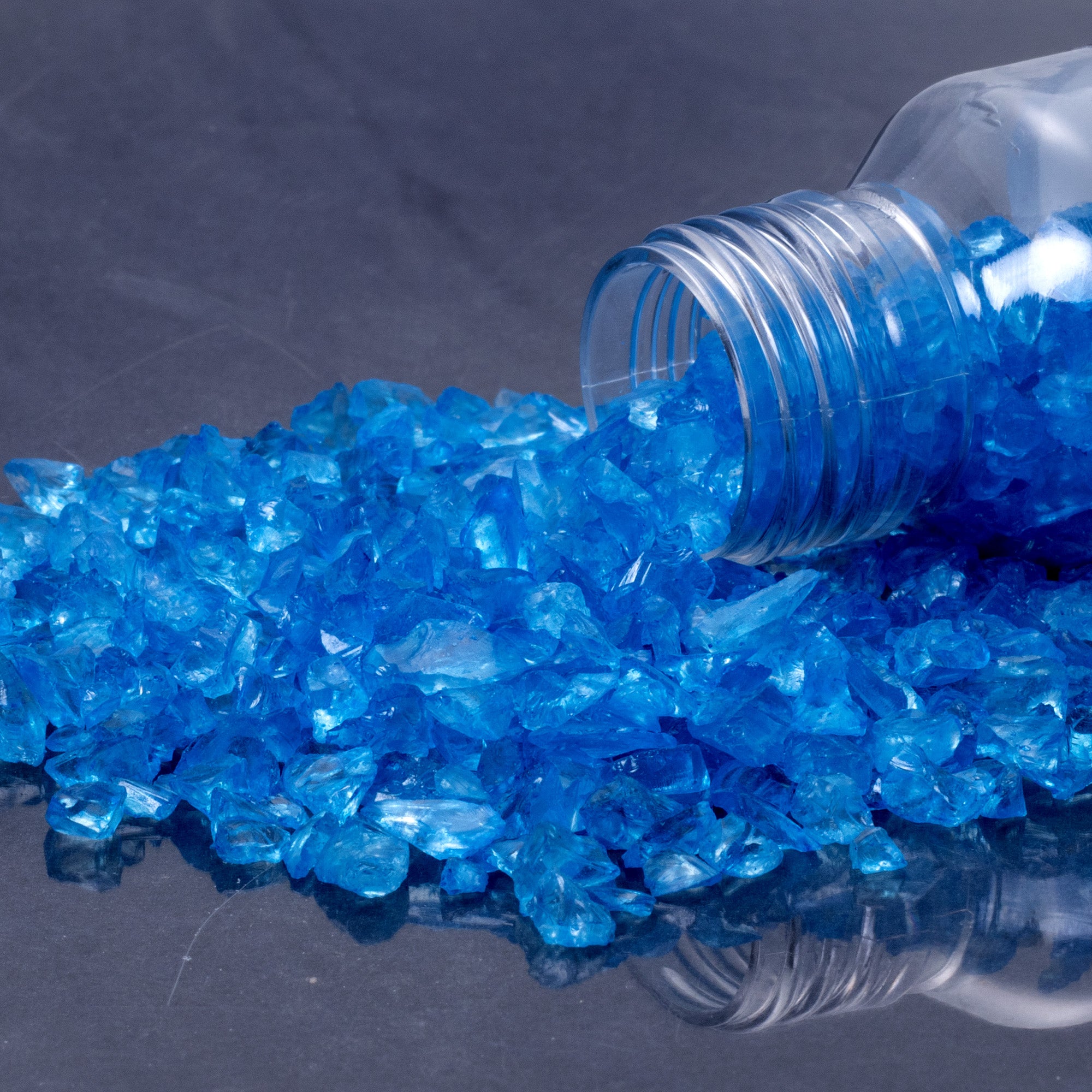 Crushed Glass Blue 2-3mm 80gm Bottle