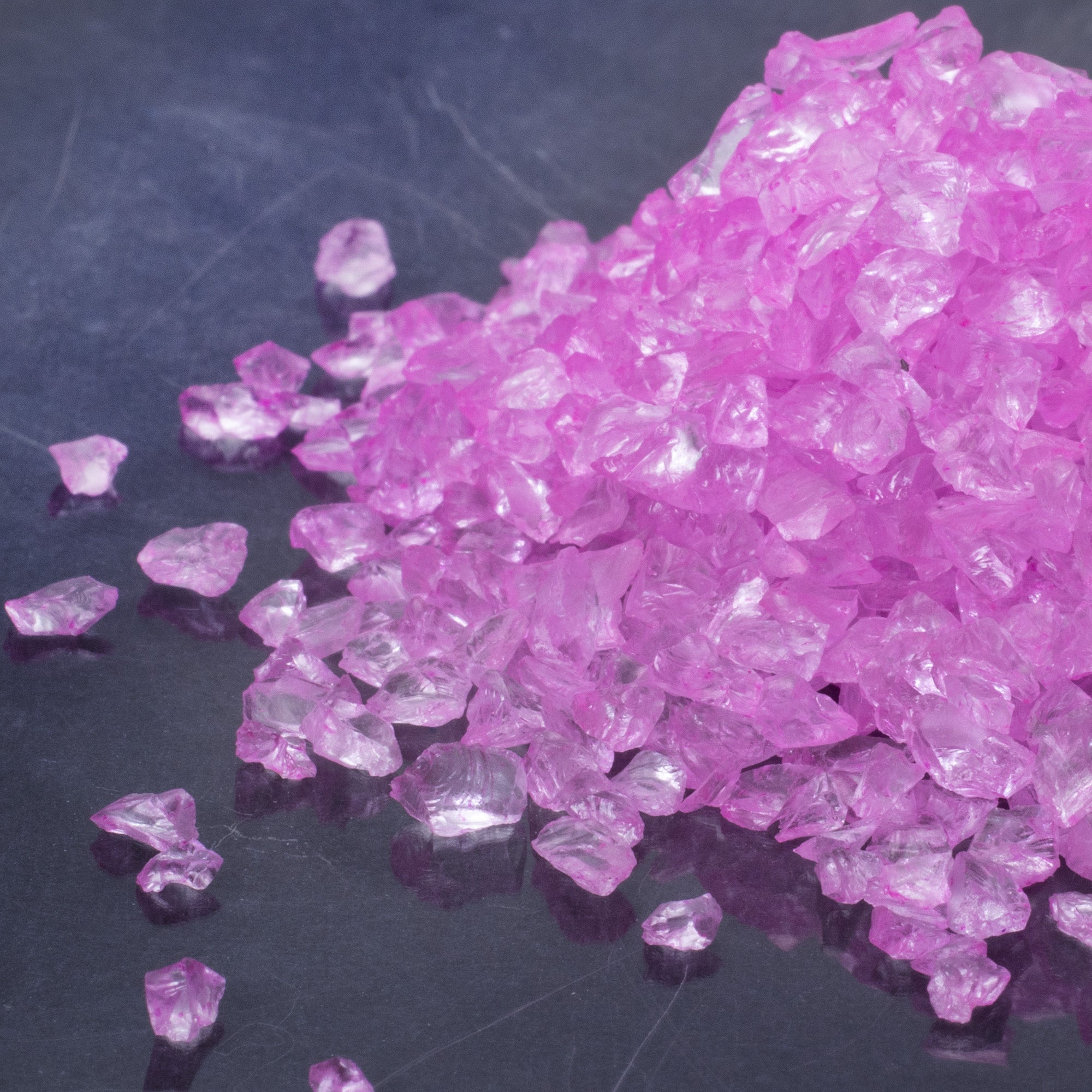 Crushed Glass Pink 2-3mm 80gm Bottle
