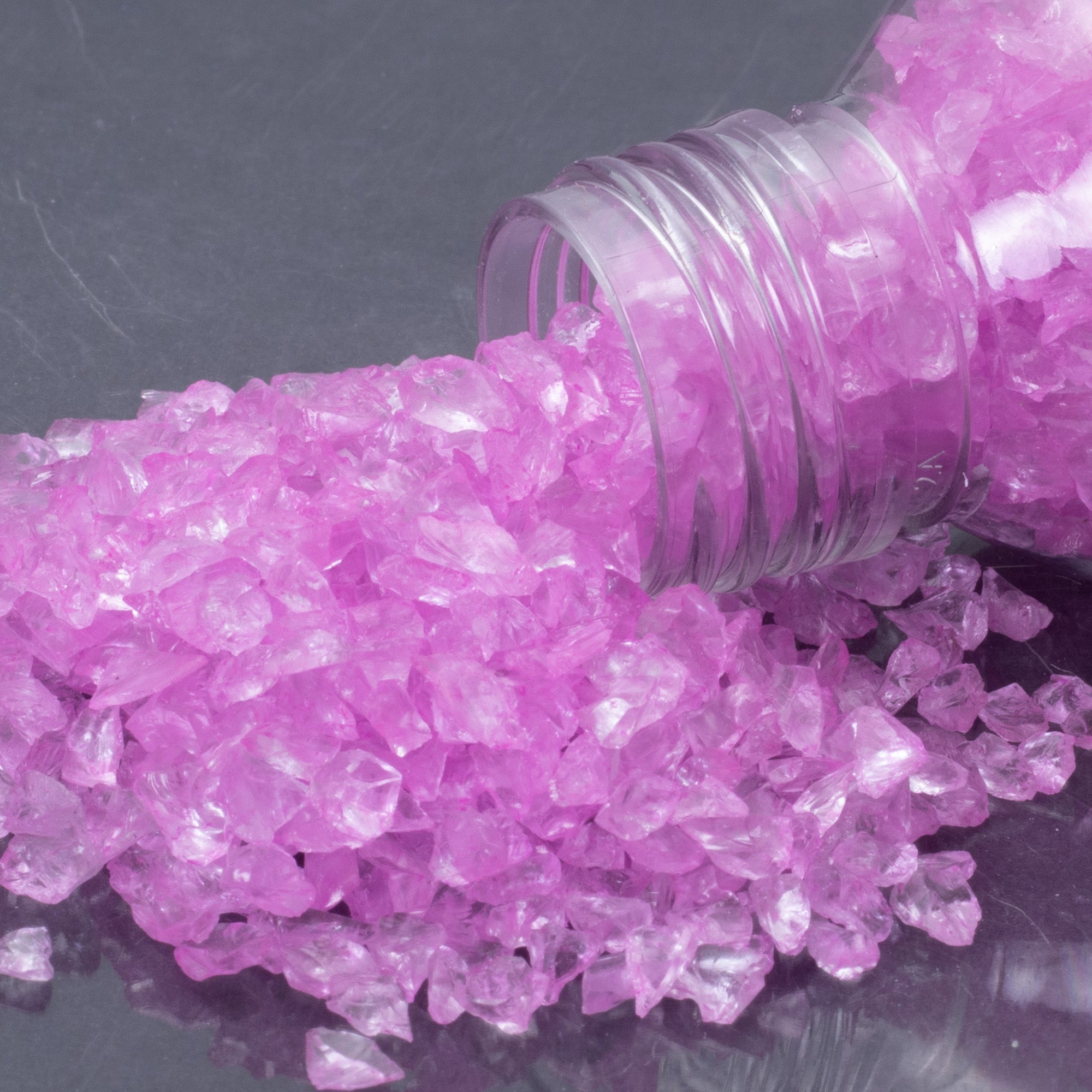 Crushed Glass Pink 2-3mm 80gm Bottle