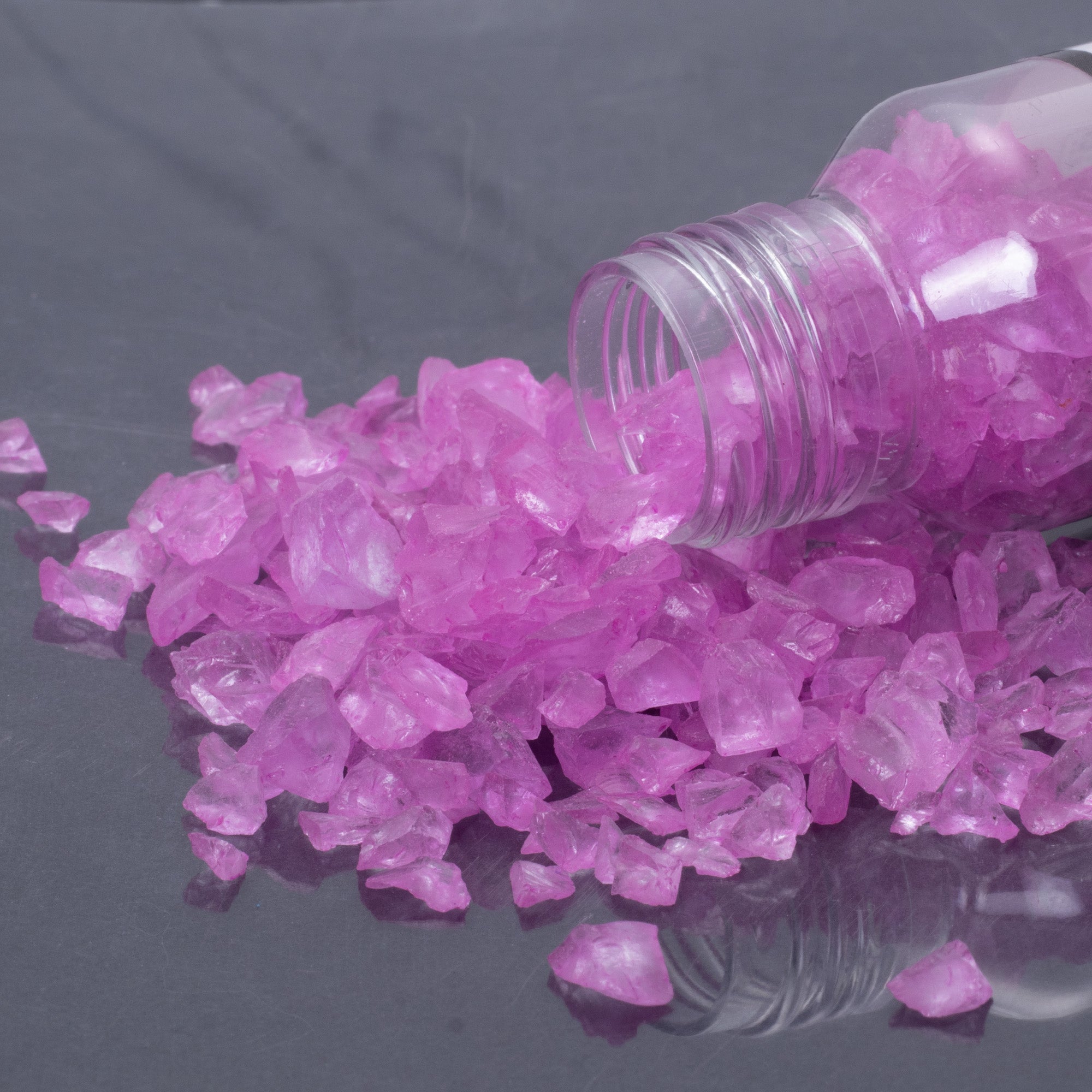 Crushed Glass Pink 6-9mm 80gm Bottle