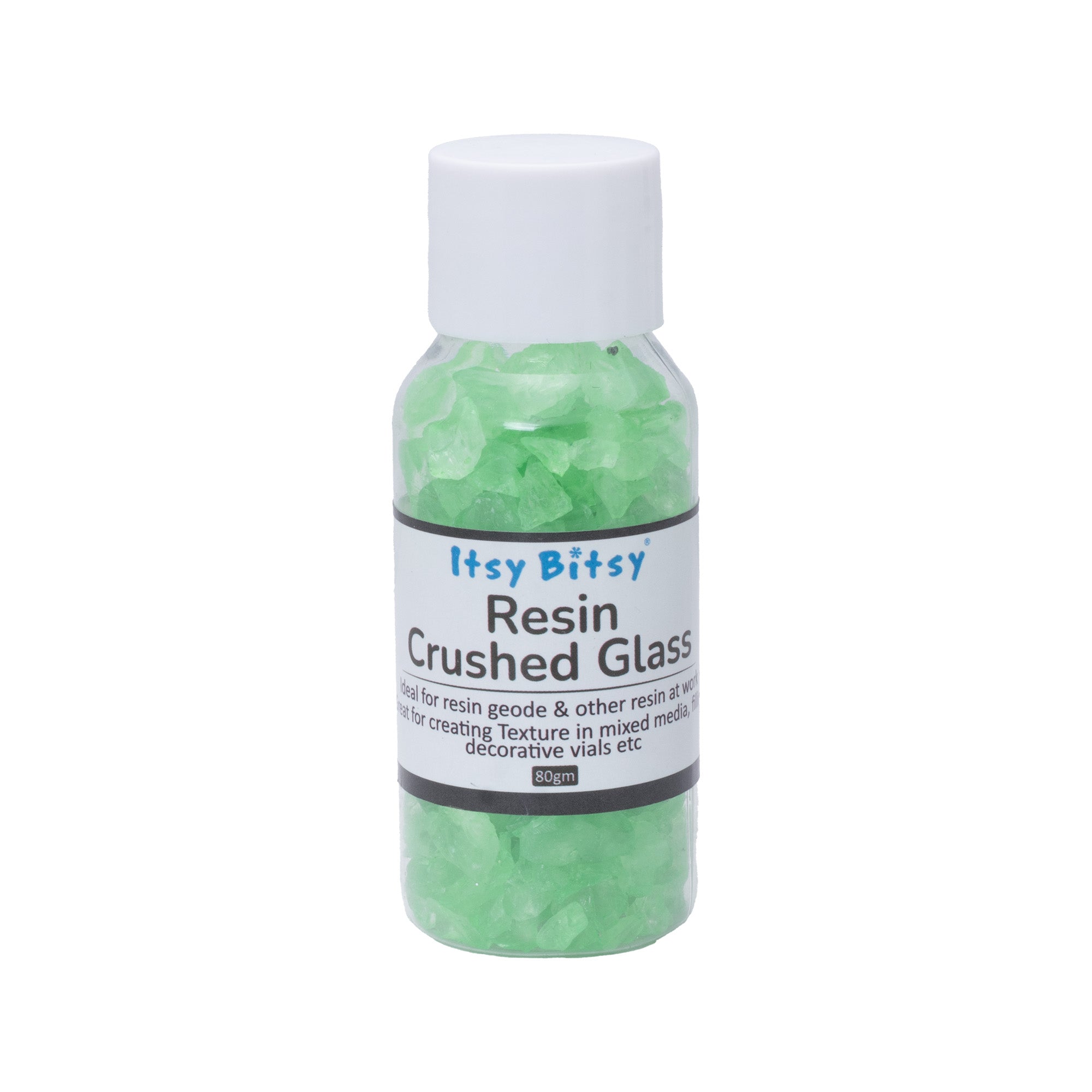 Crushed Glass Green 6-9mm 80gm Bottle