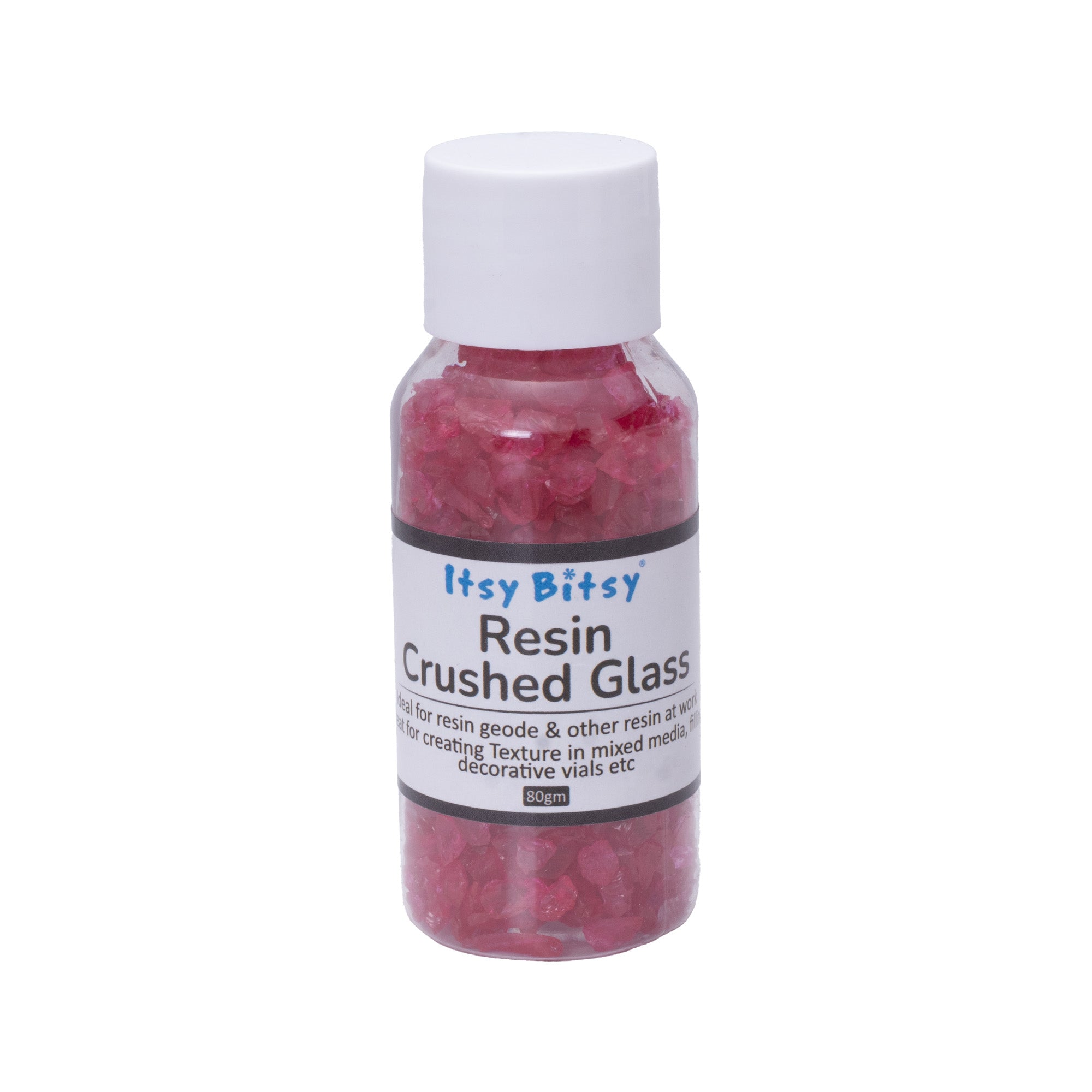Crushed Glass Red 4-6mm 80gm Bottle