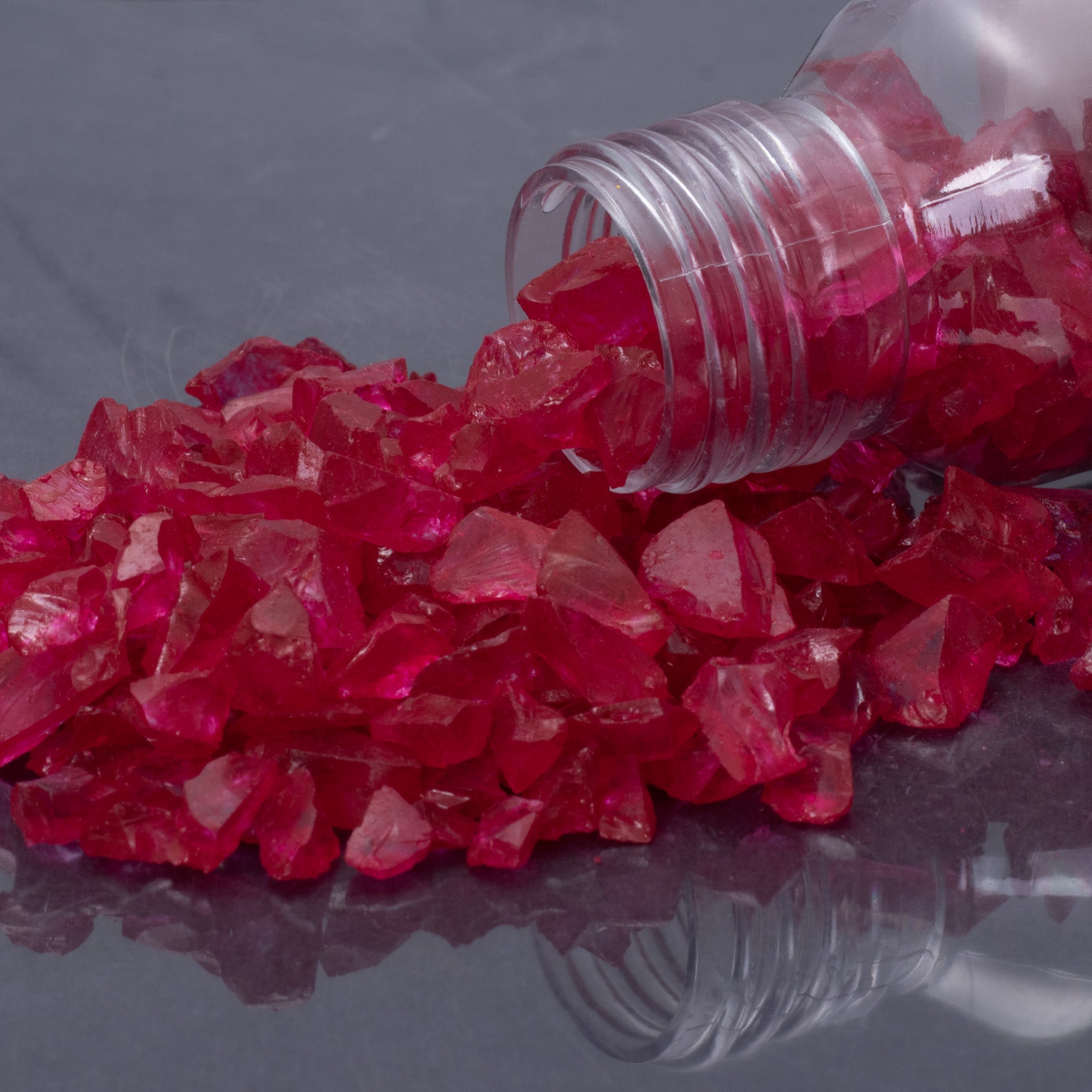 Crushed Glass Red 6-9mm 80gm Bottle