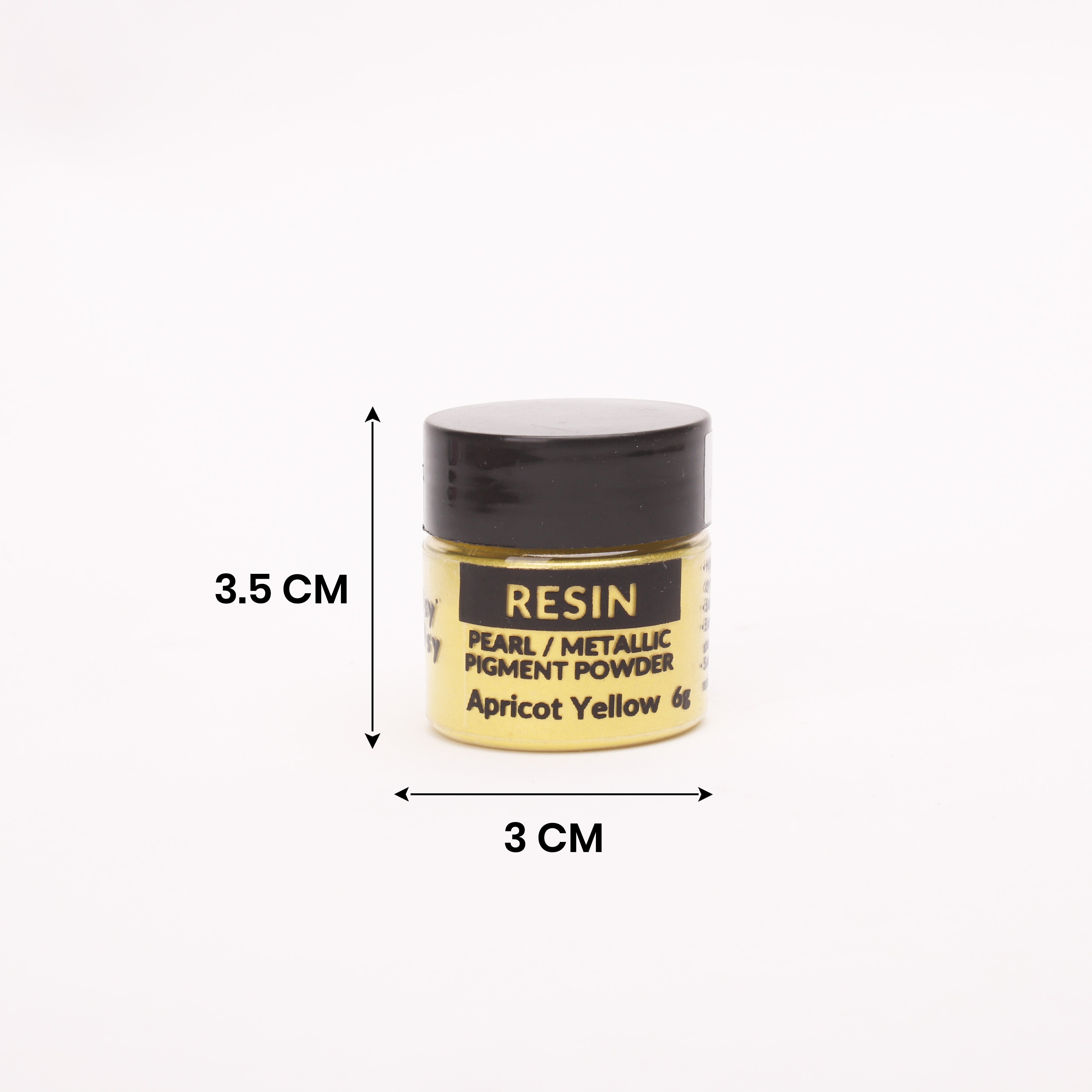 Resin Pearl Pigment Powder Apricot Yellow 6gm Bottle