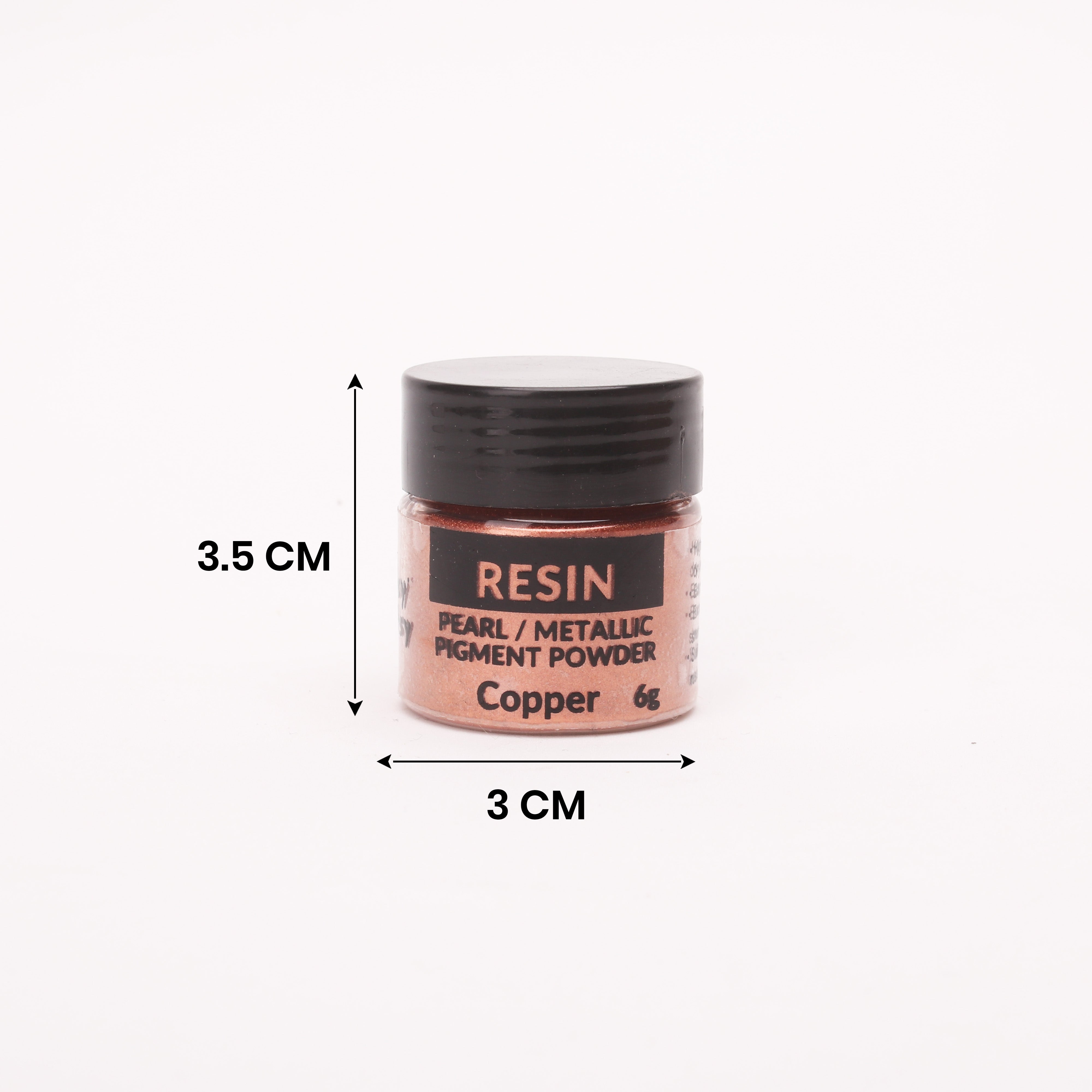 Resin Metallic Pigment Powder Copper 6gm Bottle
