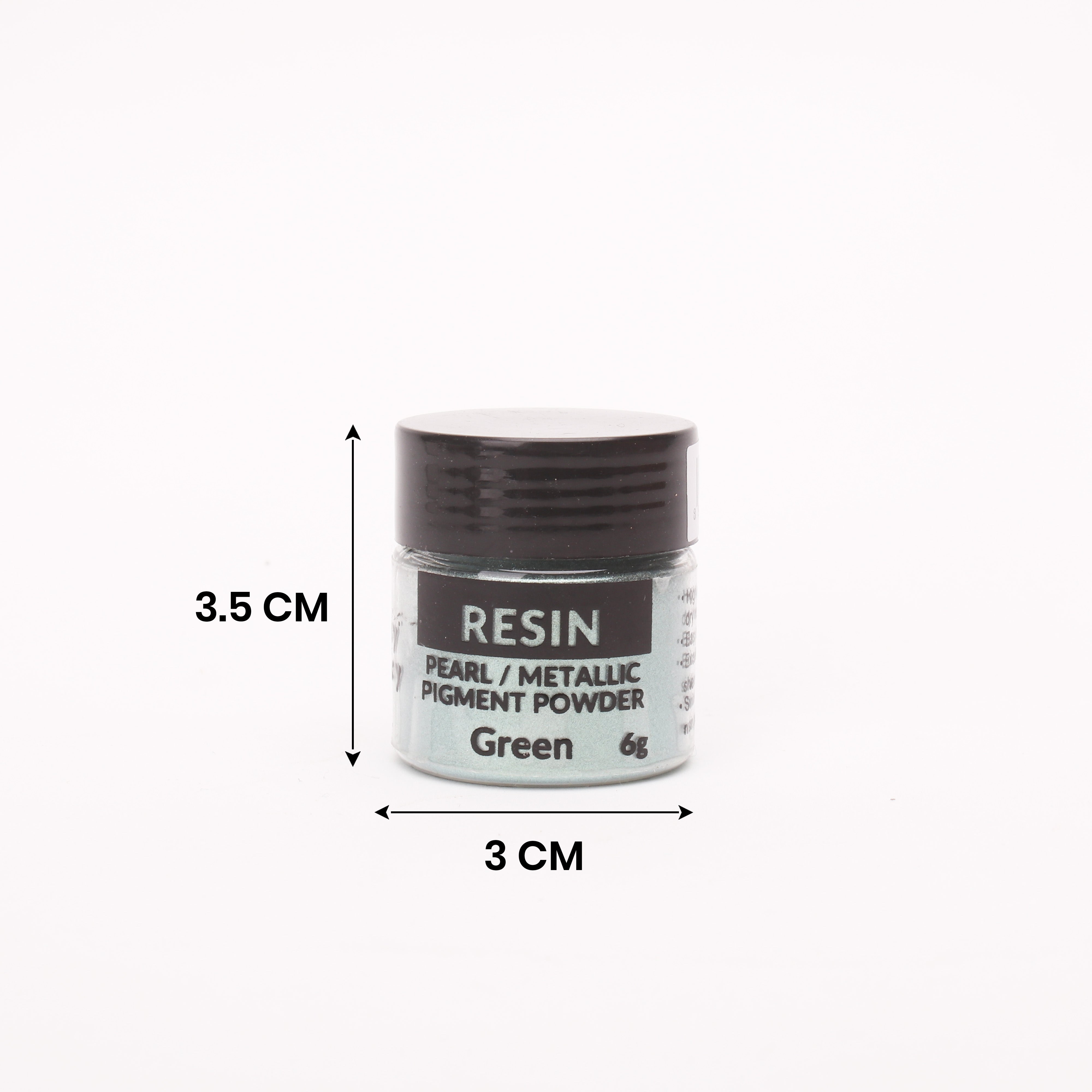 Resin Metallic Pigment Powder Blackish Green 6gm Bottle