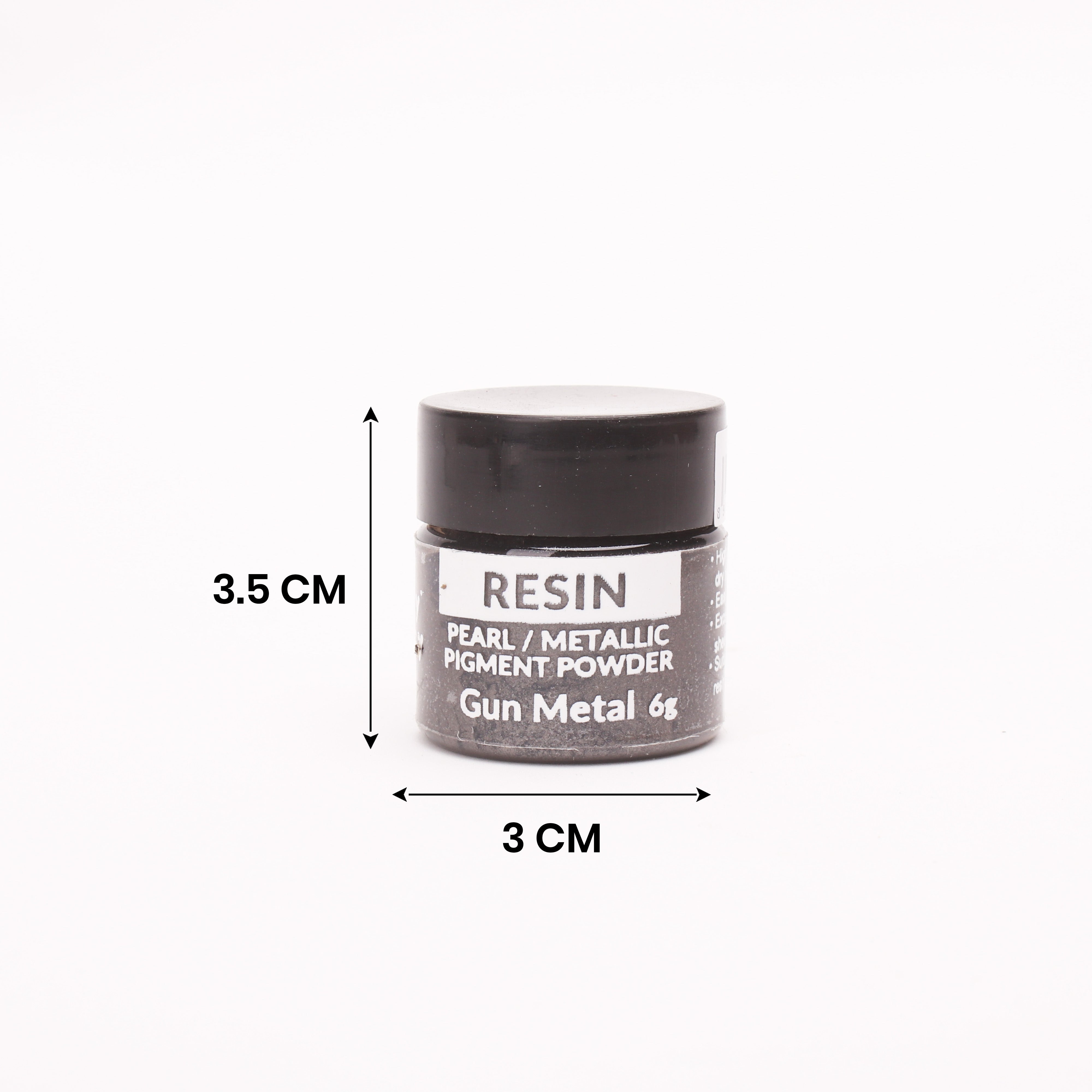 Resin Metallic Pigment Powder Spanish Grey 6gm Bottle
