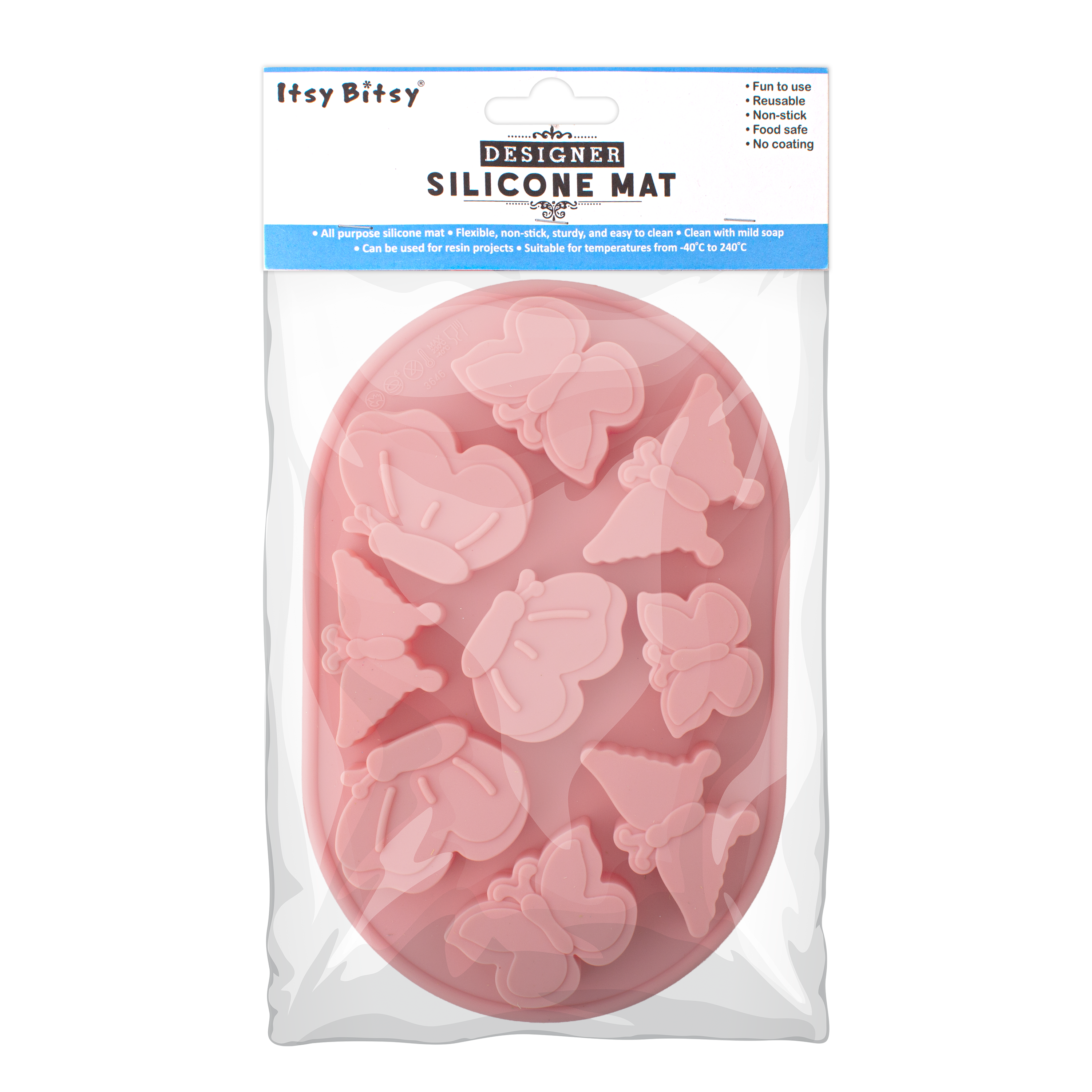 Silicone Mould Pretty Butterflies 22.3 x 14.7 x 2.2cm 1pc