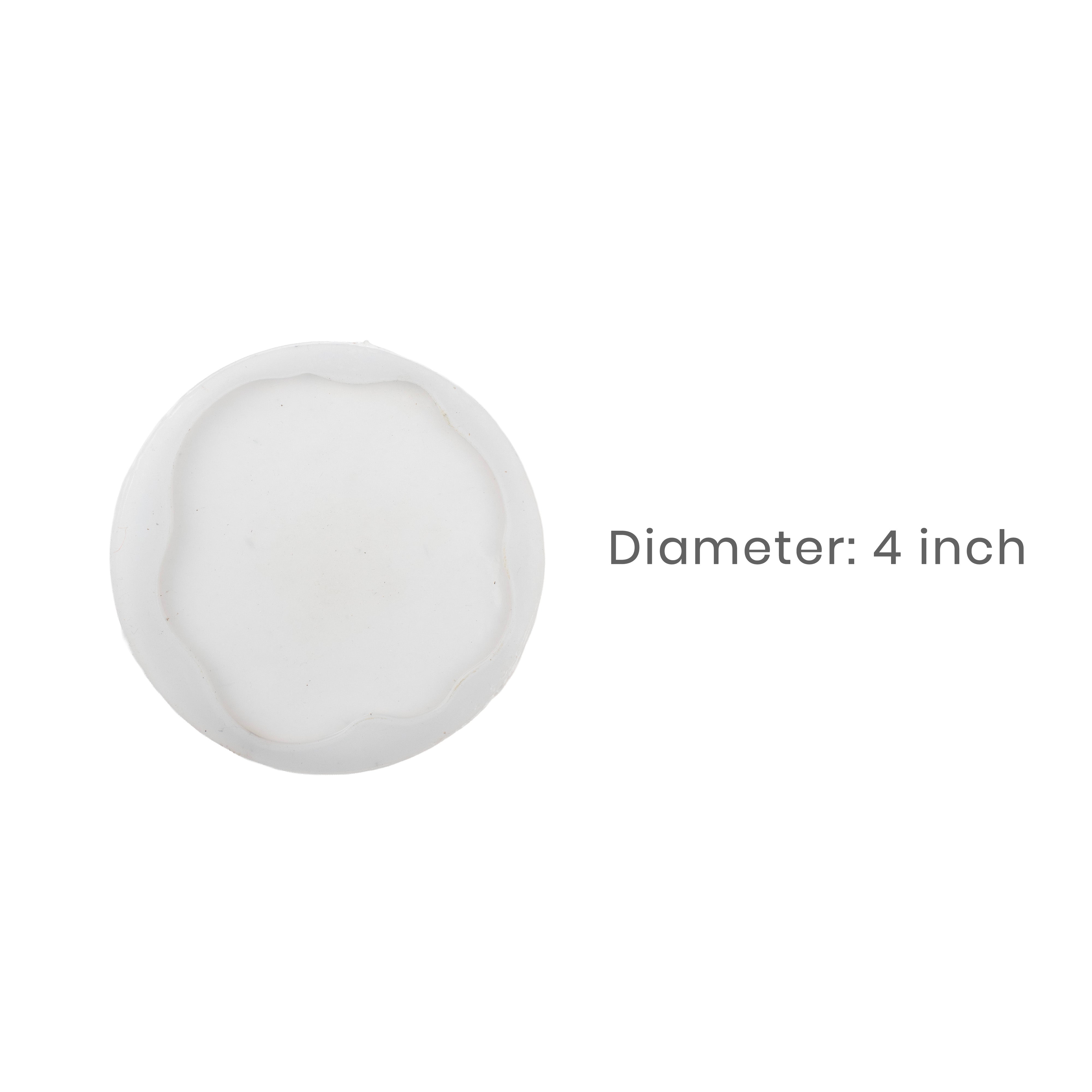 Silicone Mould Agate Coaster Round Dia 4Inch X D5mm 1pc