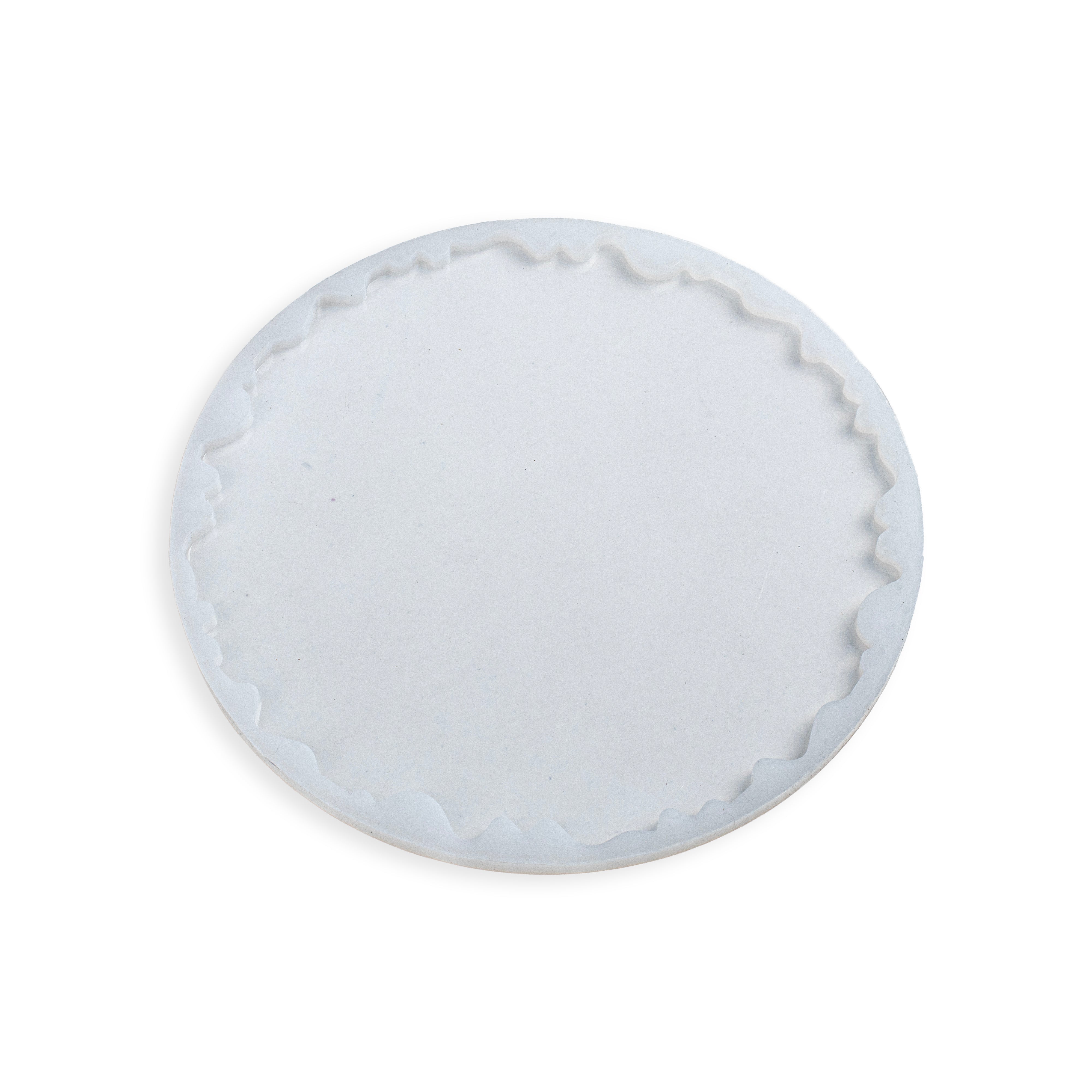 Silicone Mould Agate Coaster wavy edge 8Inch X D8mm 1pc