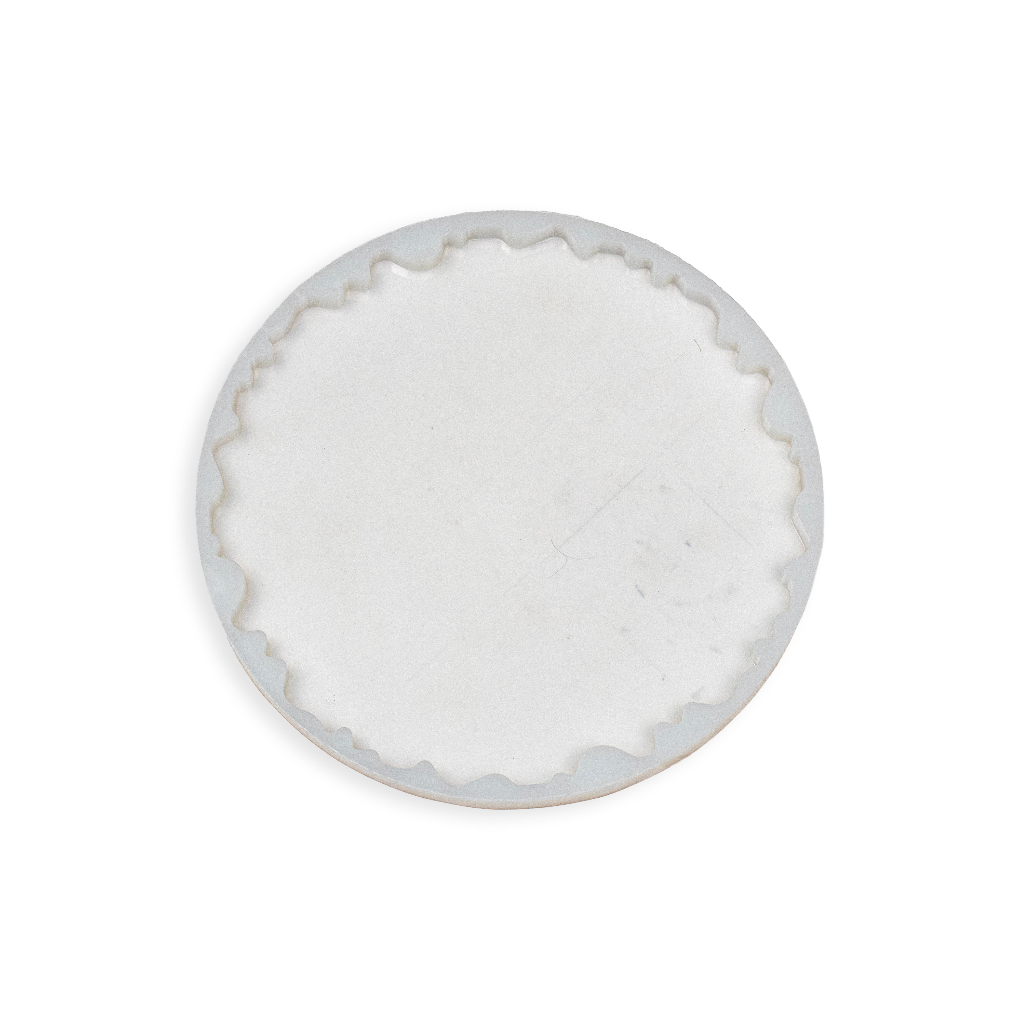 Silicone Mould Agate Coaster wavy edge 12Inch X D15mm 1pc