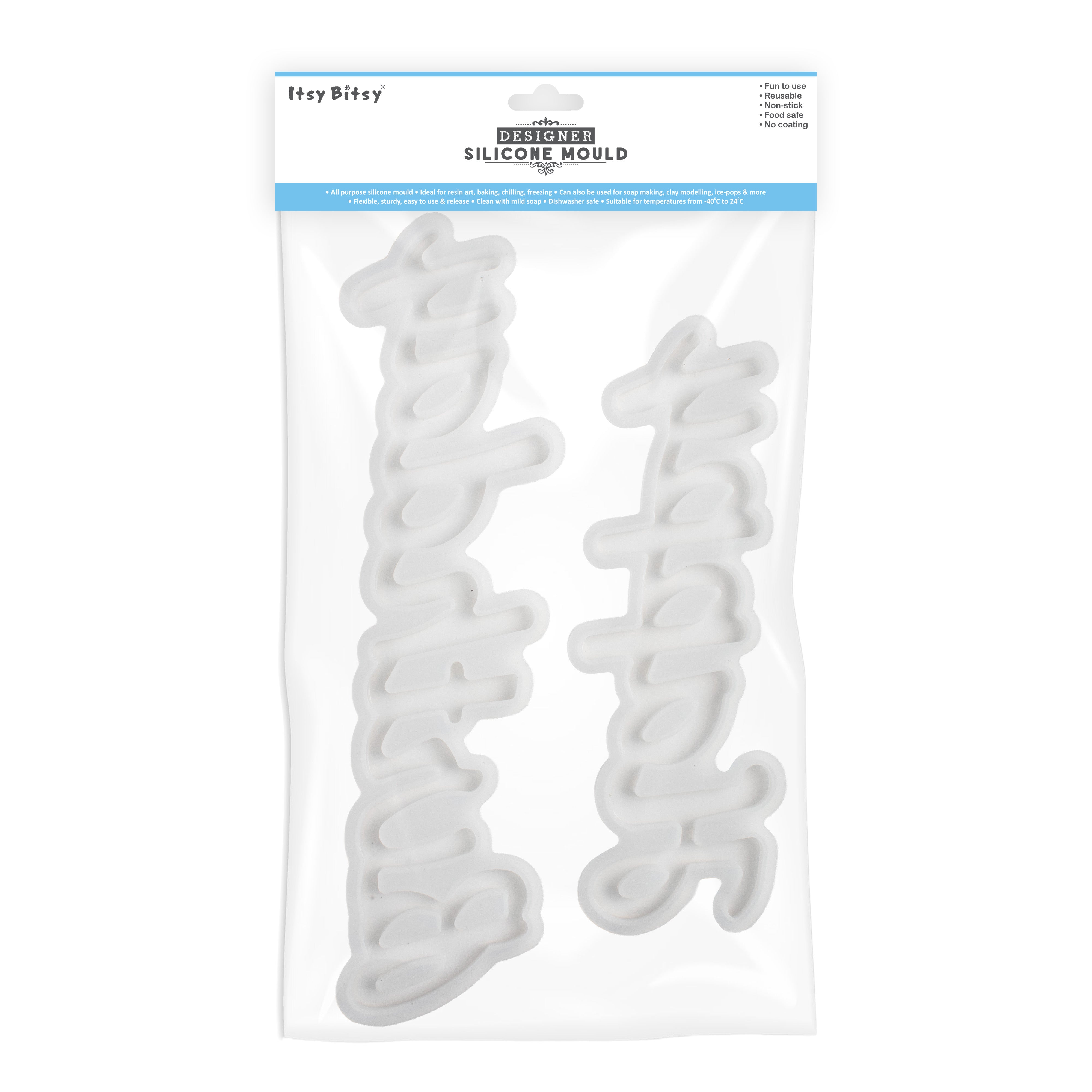 Silicone Mould Happy Birthday 23 X 9cm X D8mm X 30 X 8cm X D8mm 1pc