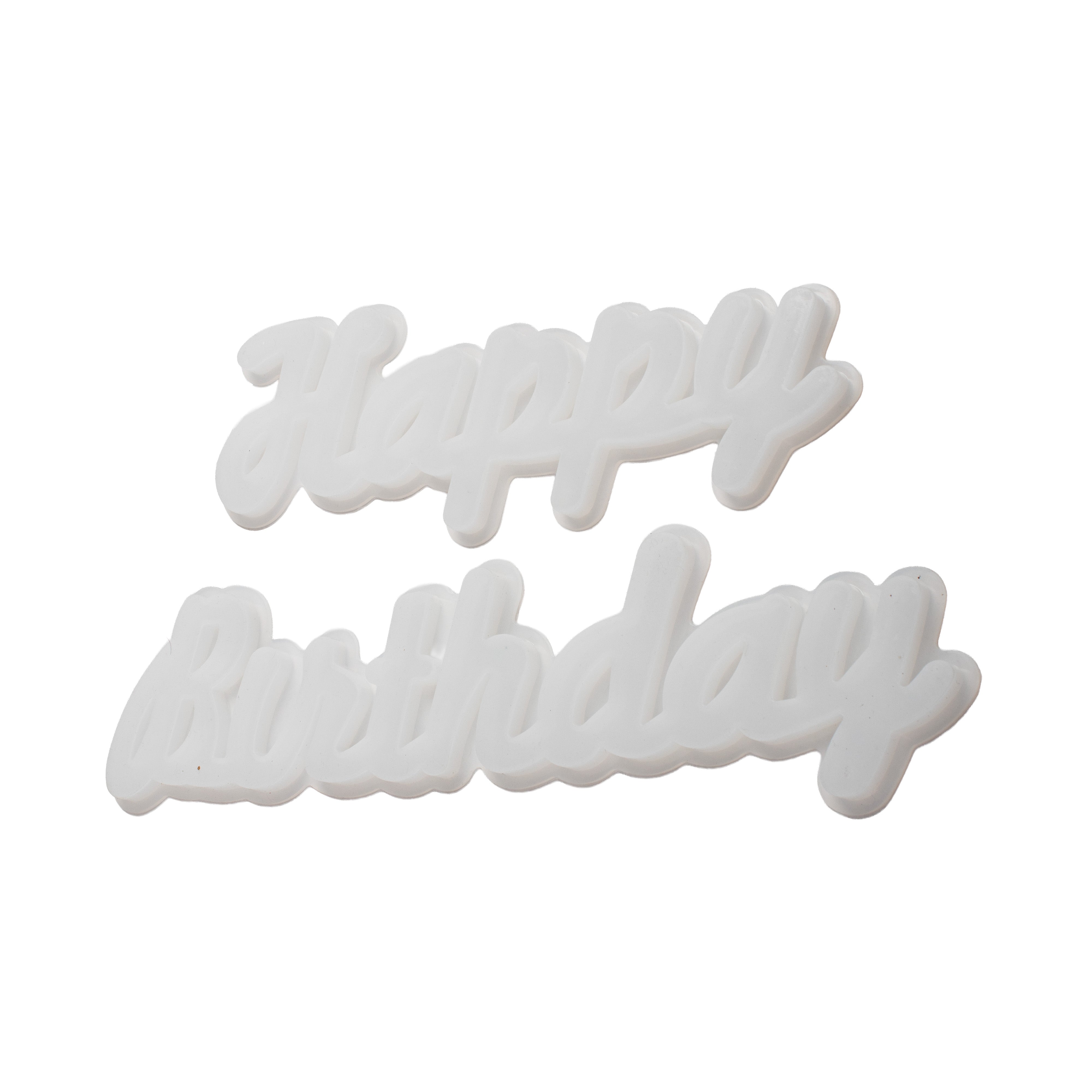 Silicone Mould Happy Birthday 23 X 9cm X D8mm X 30 X 8cm X D8mm 1pc